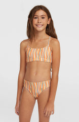 Essentials Bralette Bikini Set Funky Peach Swirly