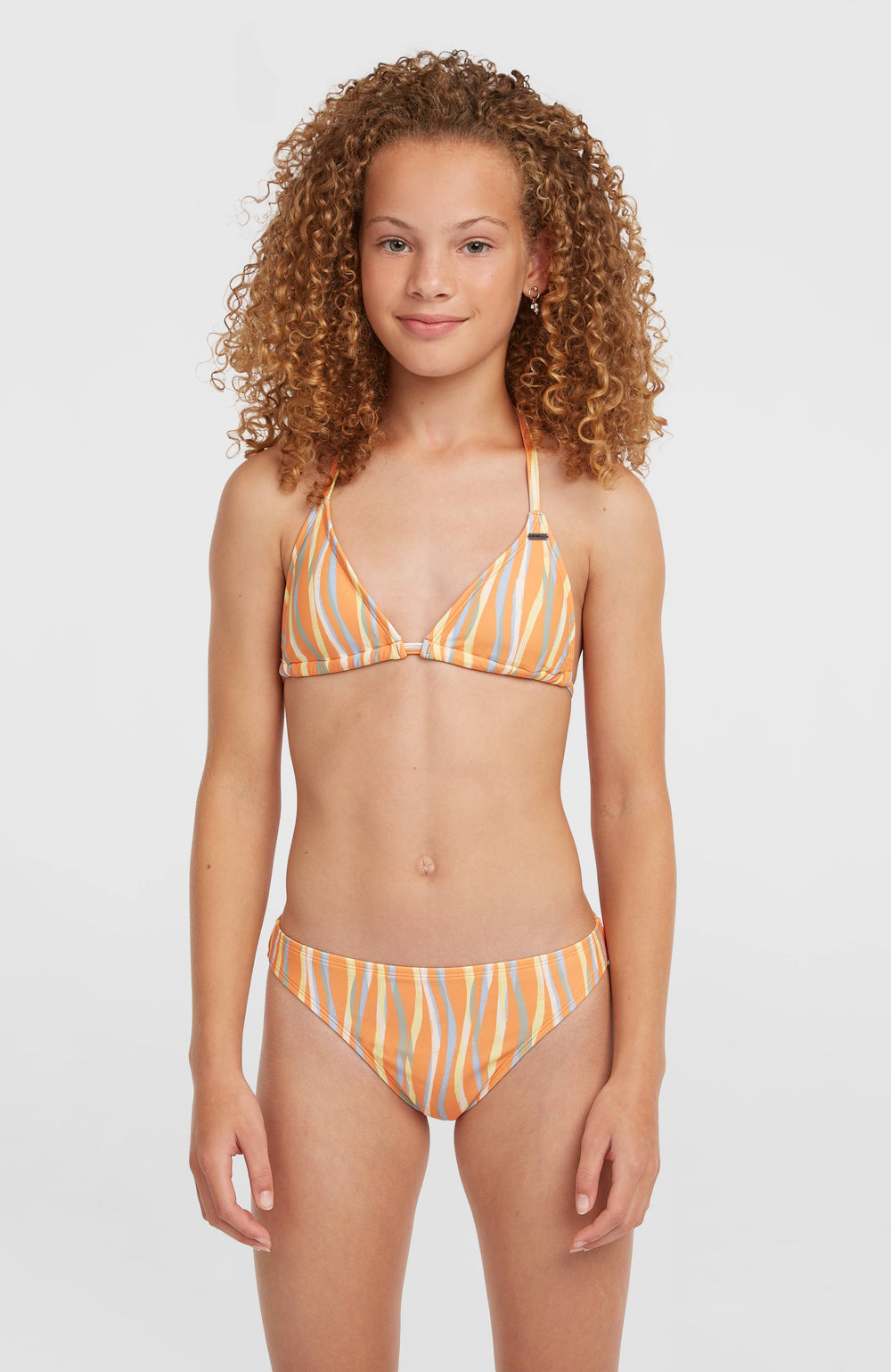 Essentials Triangle Bikini Set Funky Peach Swirly