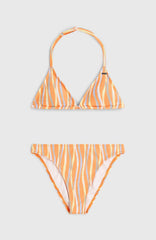 Essentials Triangle Bikini Set Funky Peach Swirly