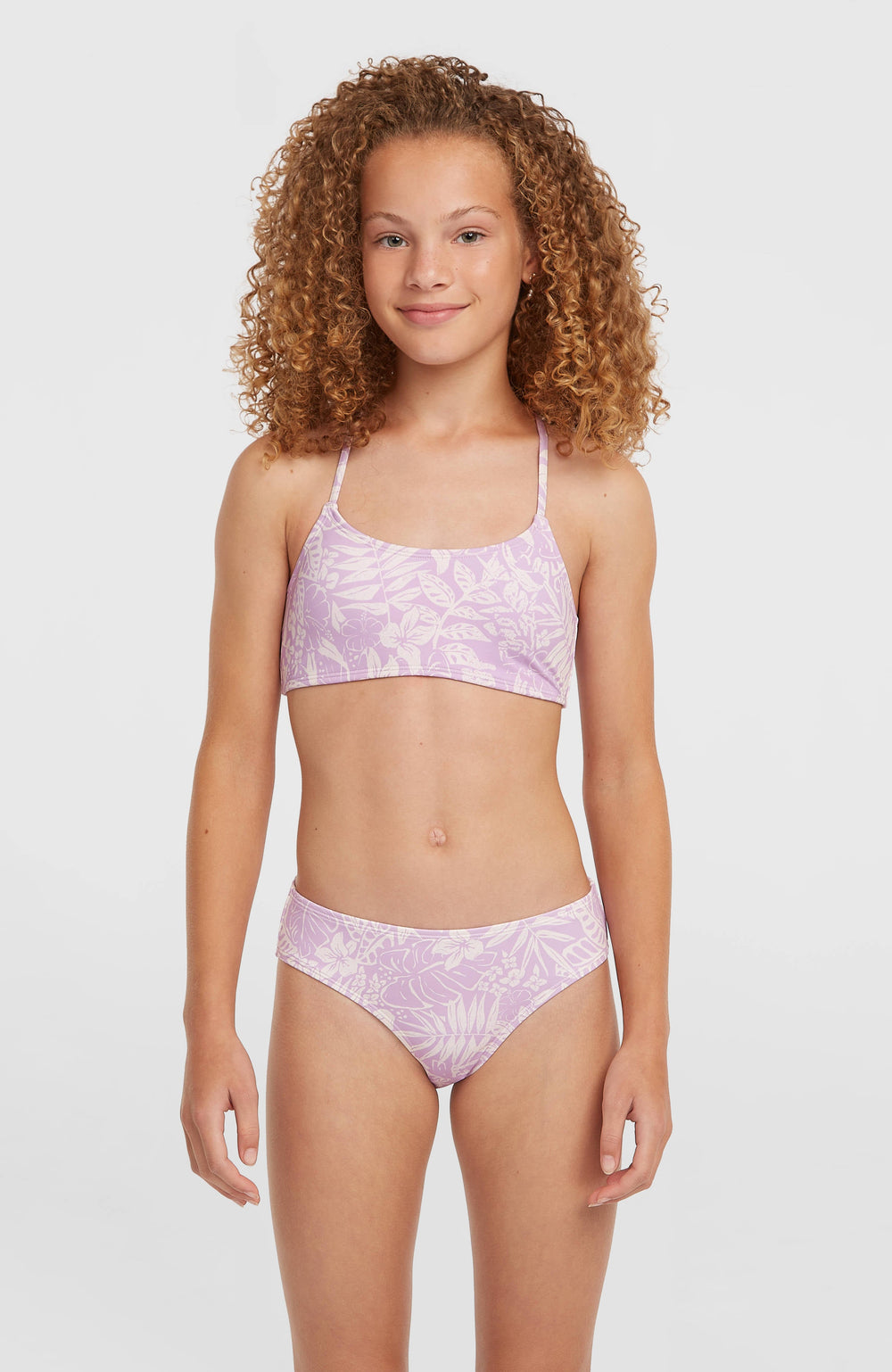 Essentials Bralette Bikini Set Purple Island Sky
