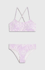 Essentials Bralette Bikini Set Purple Island Sky