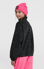 High-Pile Full-Zip Fleece Black Animalica