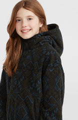 Superfleece Half-Zip Hoodie Black Retro Ikat