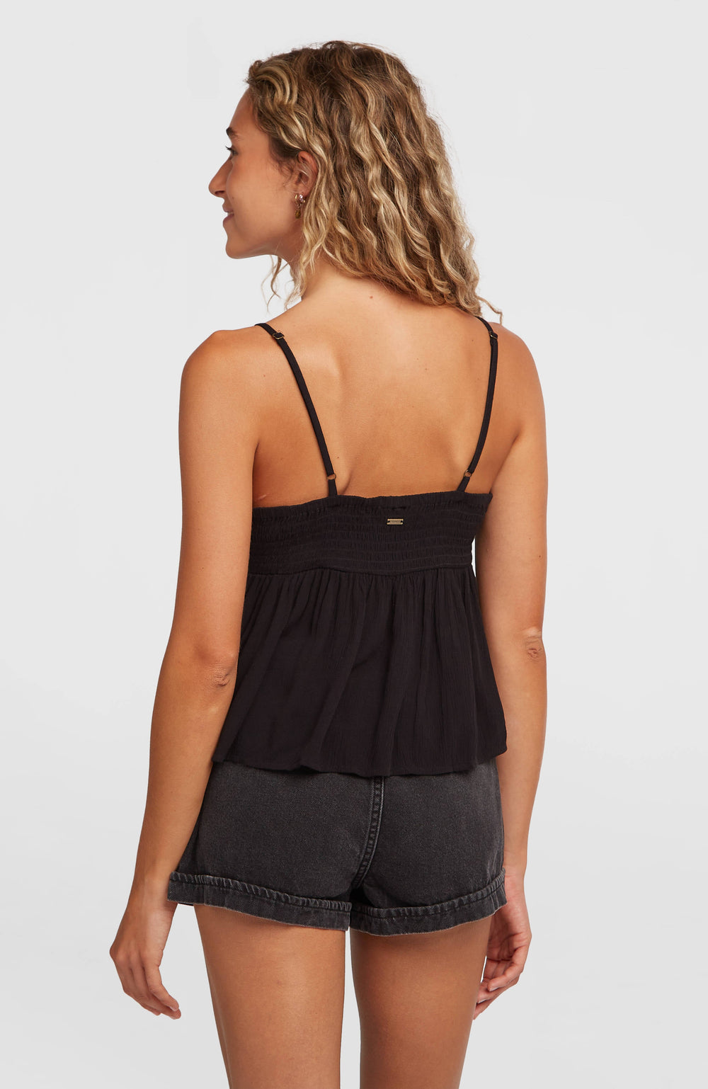 Reeta Woven Top Black Out