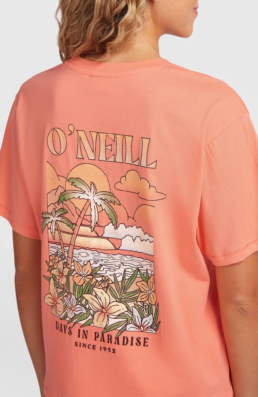 O’Neill Boxy Back Print T-Shirt Funky Peach