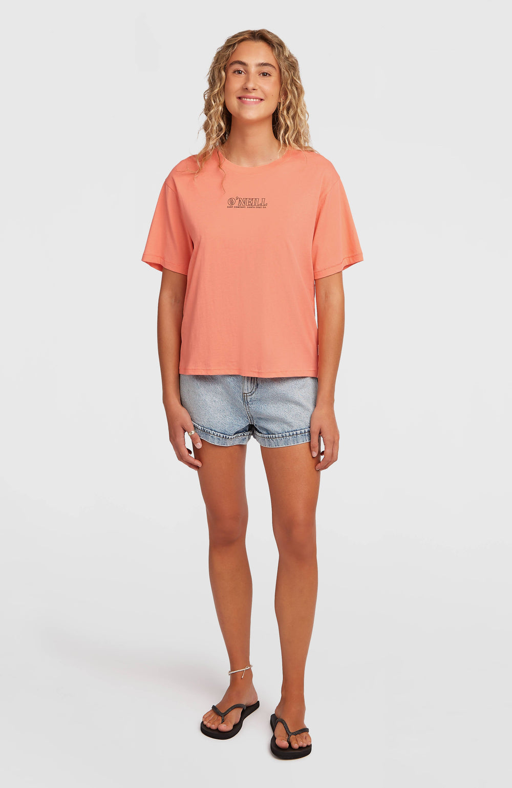 O’Neill Boxy Back Print T-Shirt Funky Peach