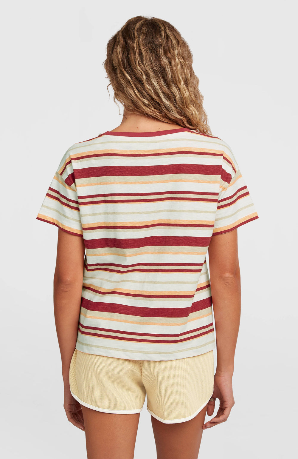 O'Riginals Boxy Stripe T-Shirt Beige Originals tee stripe