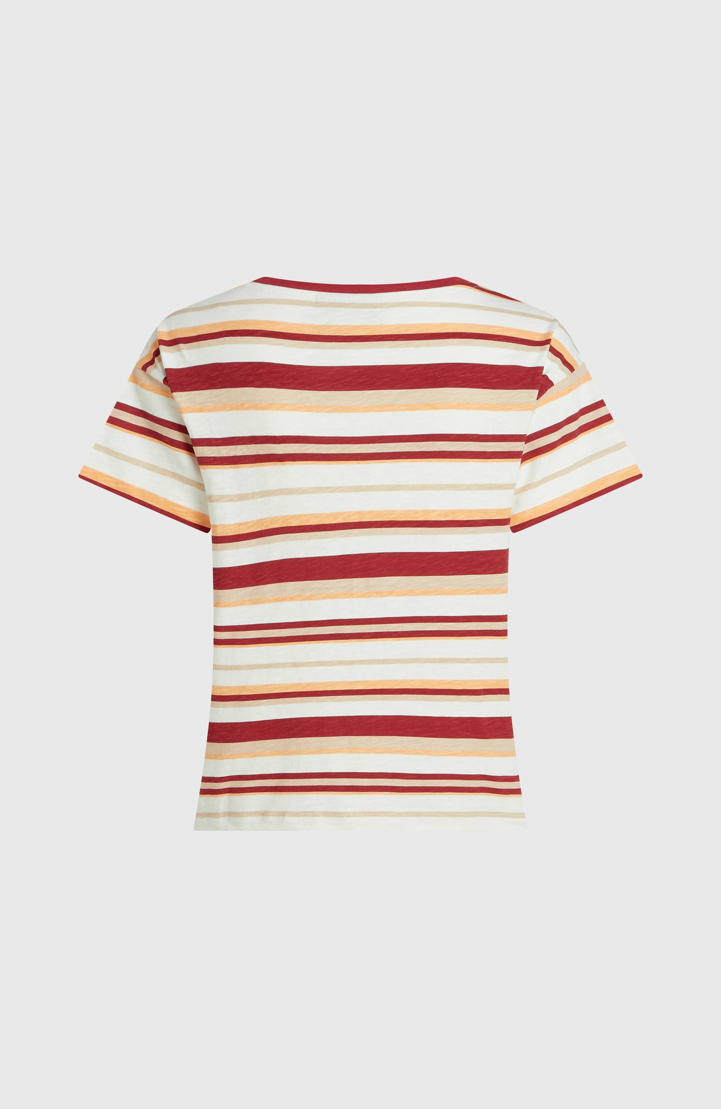 O'Riginals Boxy Stripe T-Shirt Beige Originals tee stripe