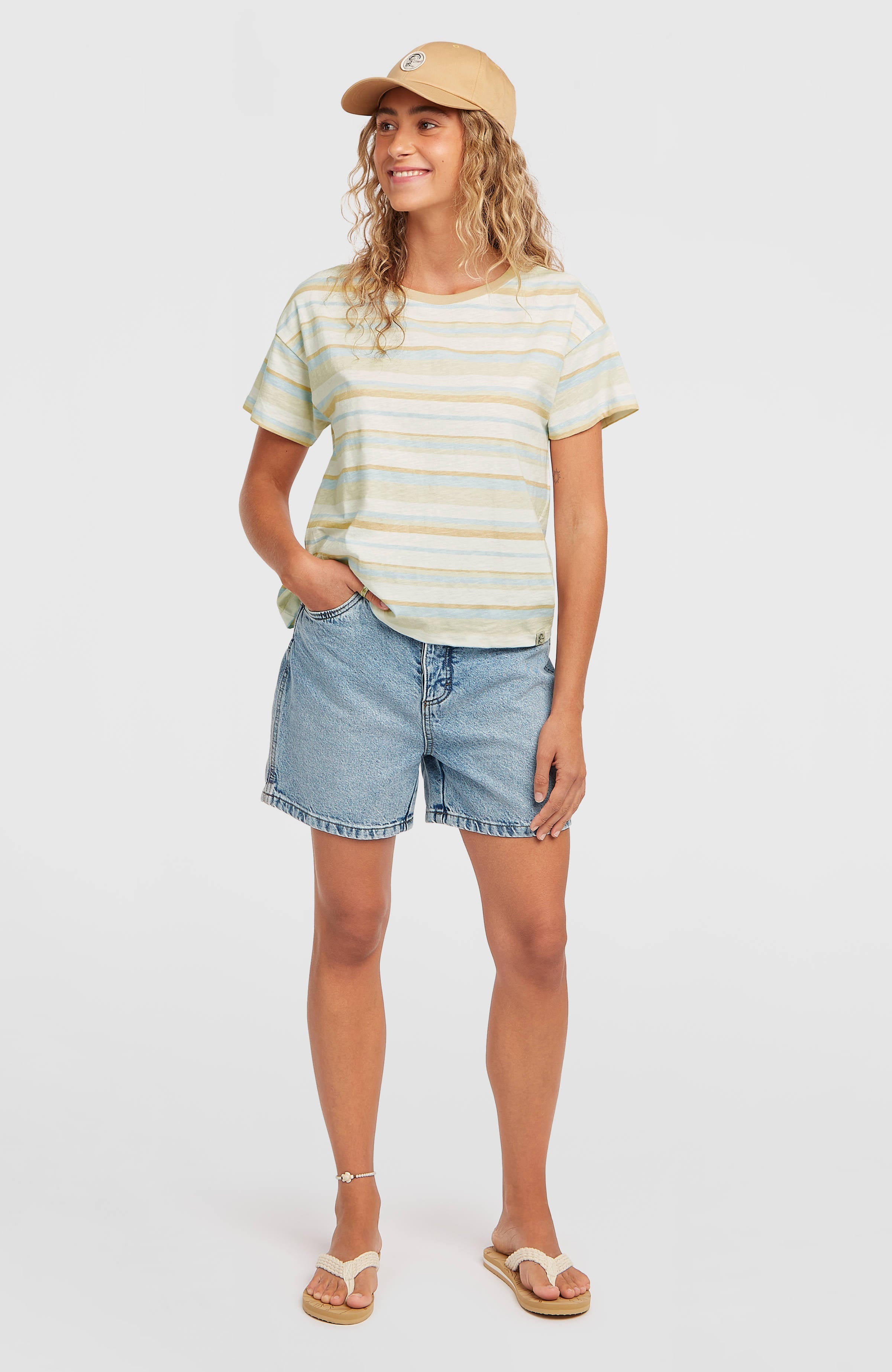O'Riginals Boxy Stripe T-Shirt Blue Originals tee stripe