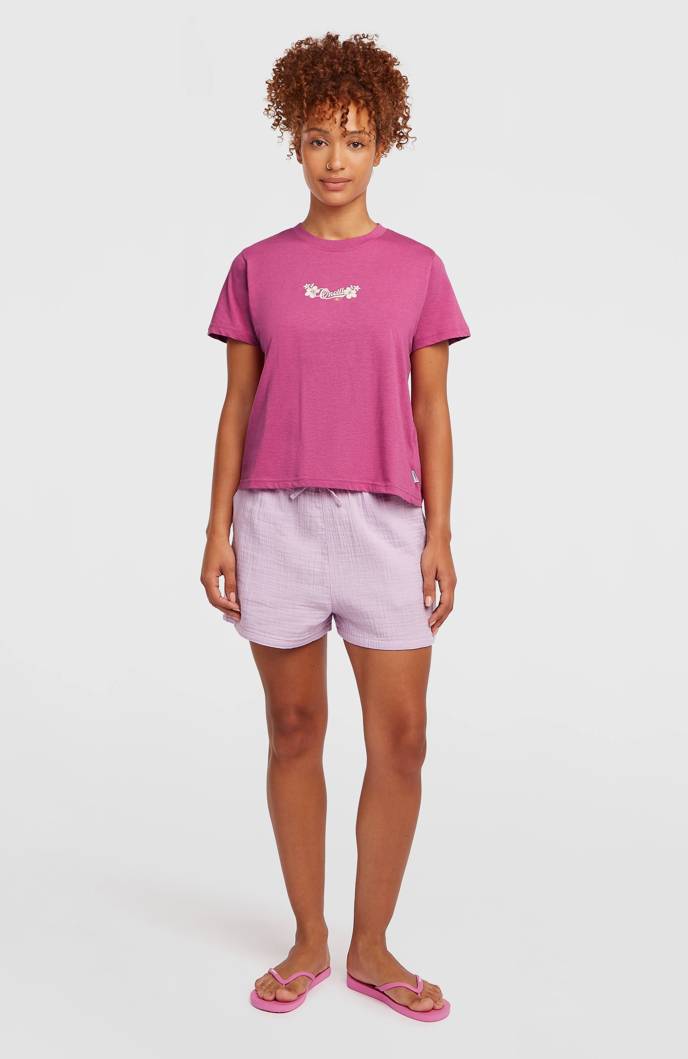 Essentials Script T-Shirt Electric Fuschia