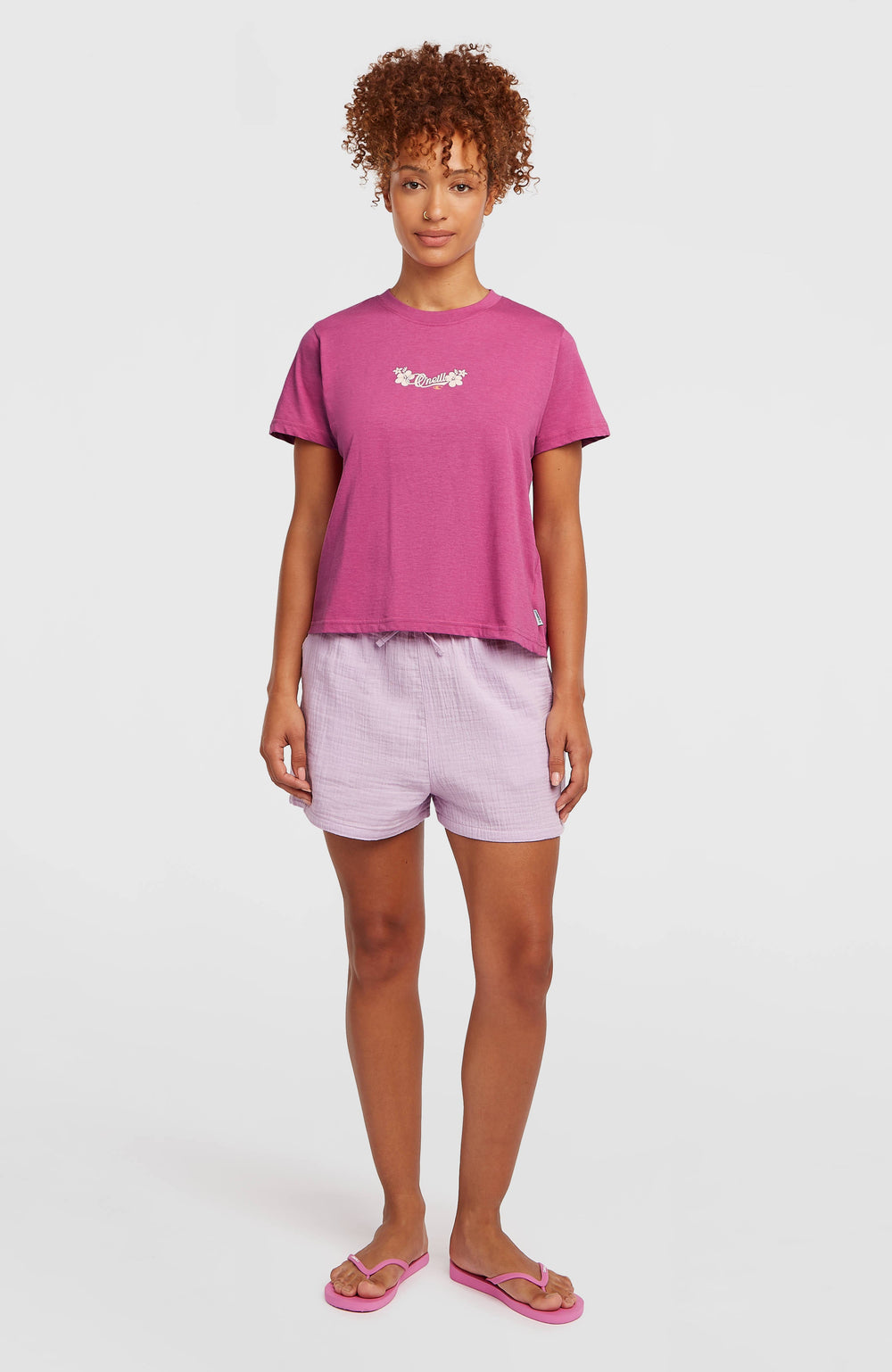 Essentials Script T-Shirt Electric Fuschia