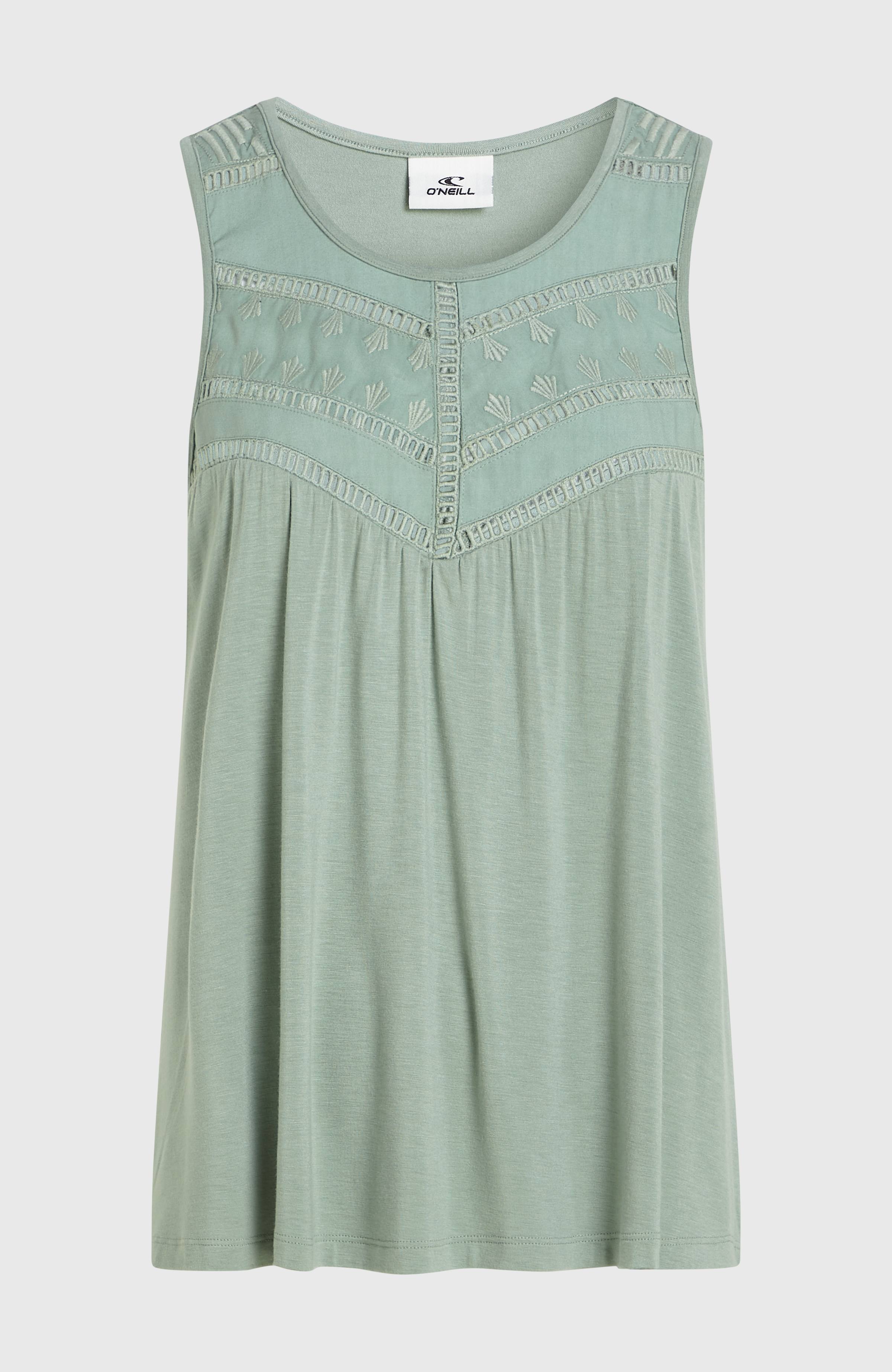 Essentials Tokeena Embroidery Tank Marble Arch