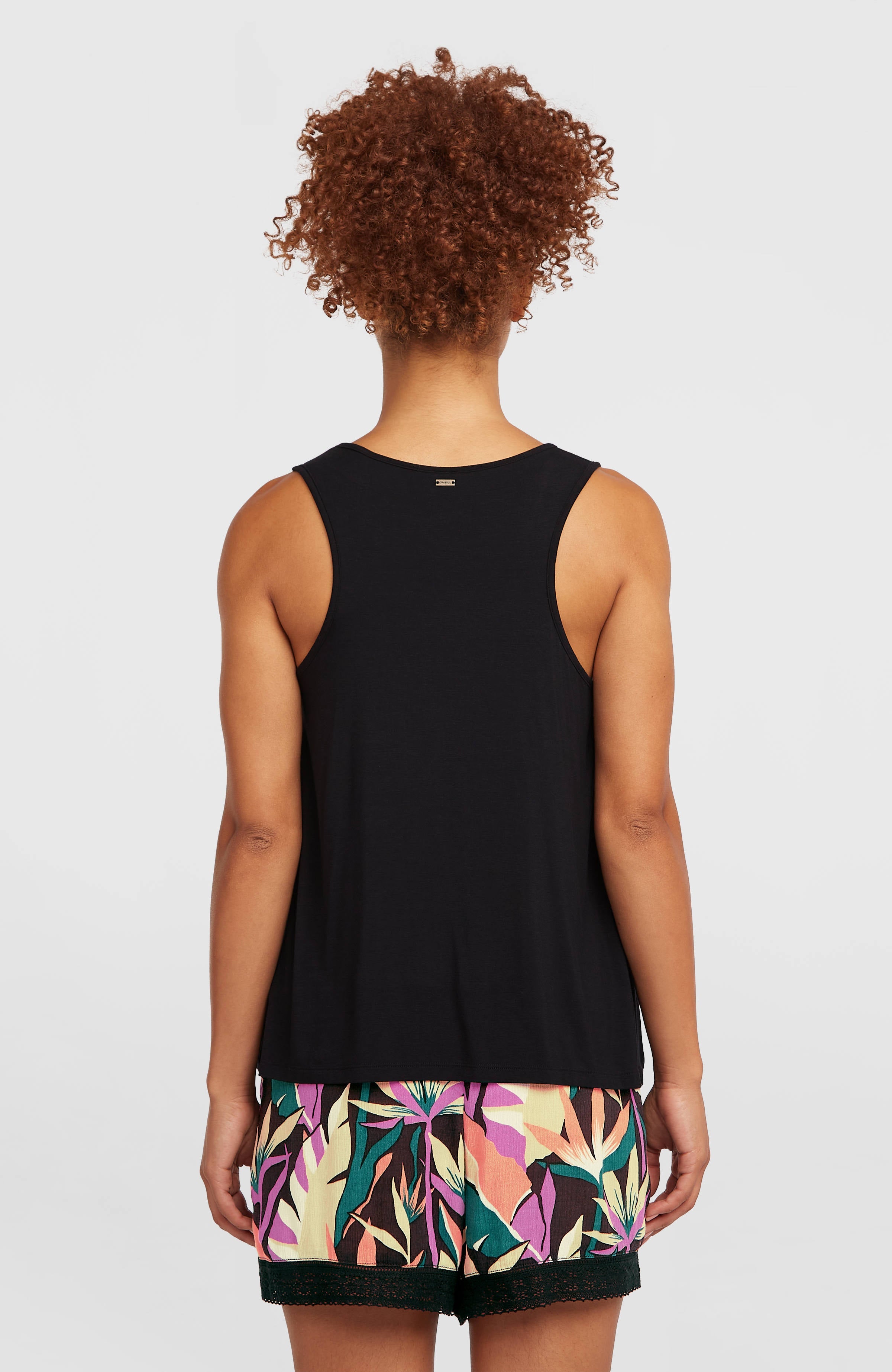 Essentials Tokeena Embroidery Tank Black Out