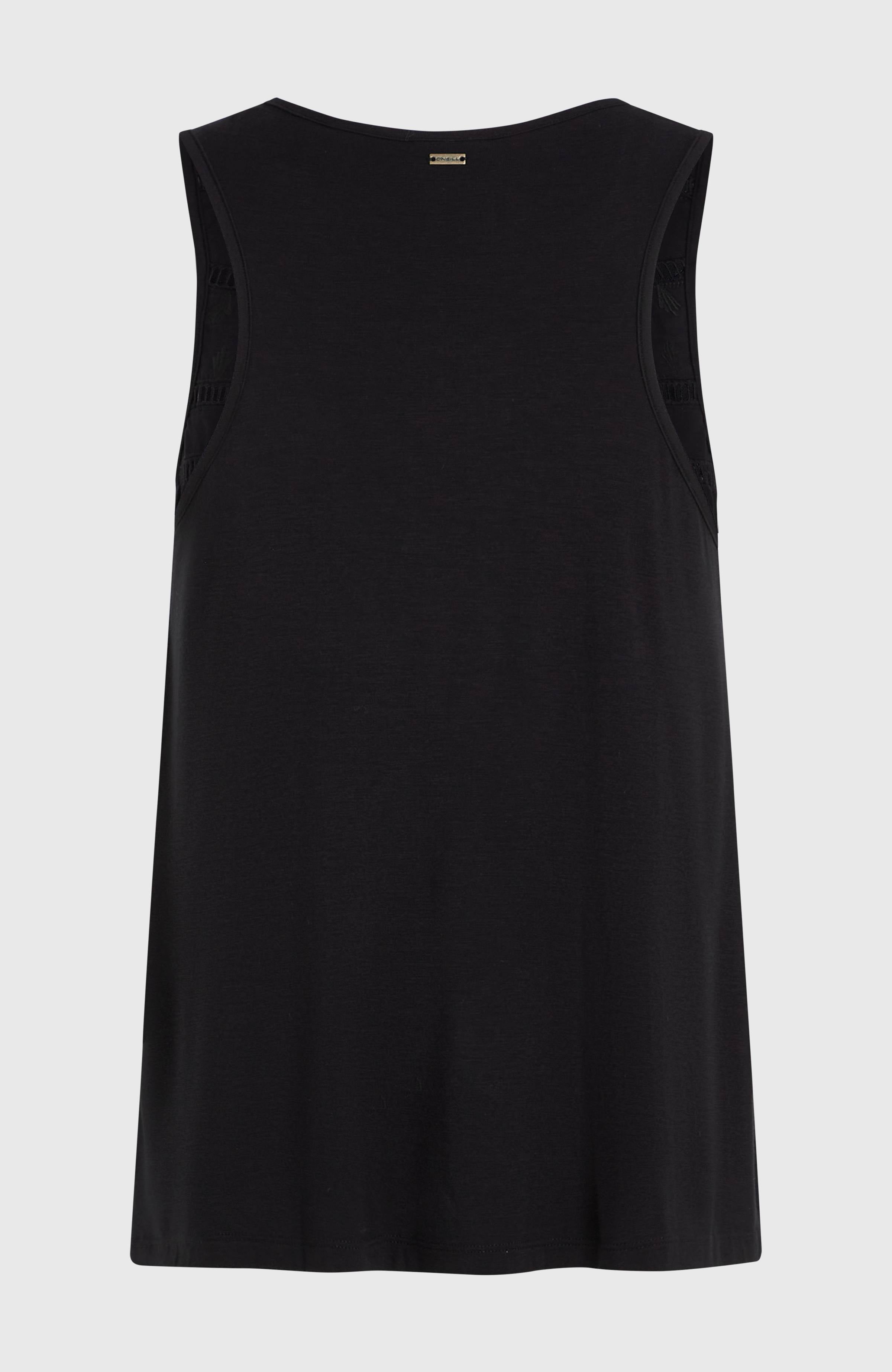 Essentials Tokeena Embroidery Tank Black Out