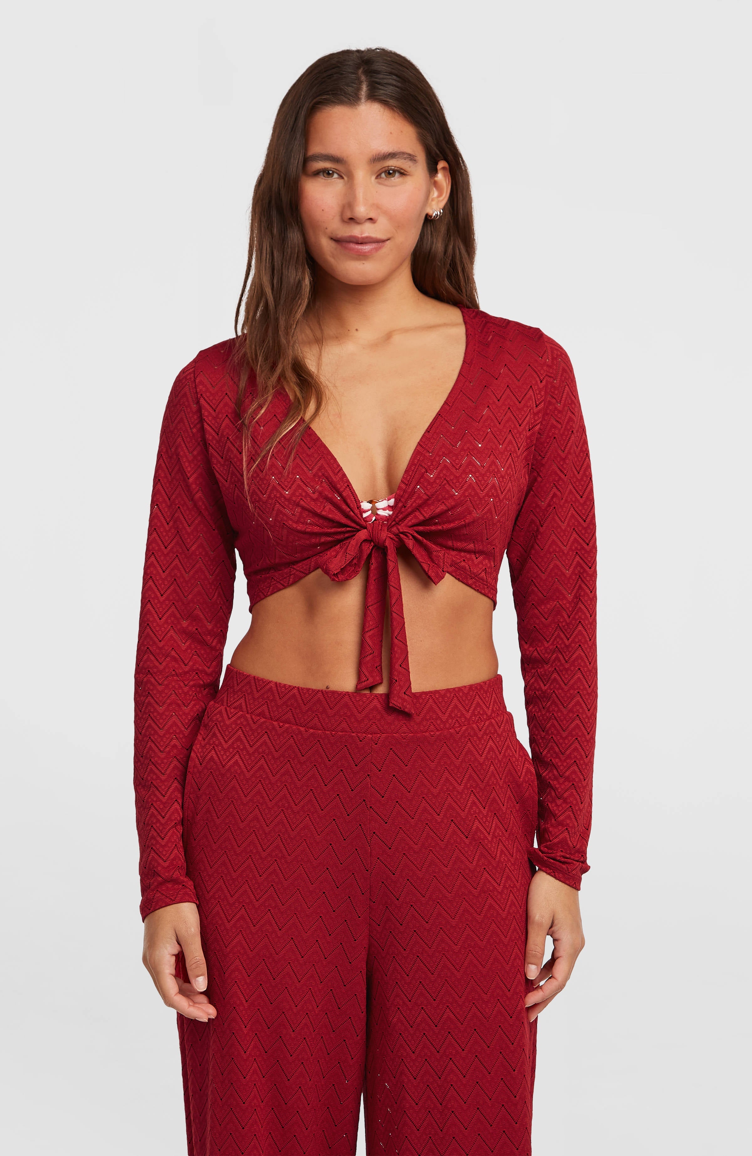 O'Riginals Knotted Long-Sleeve T-Shirt Midnight Poppy
