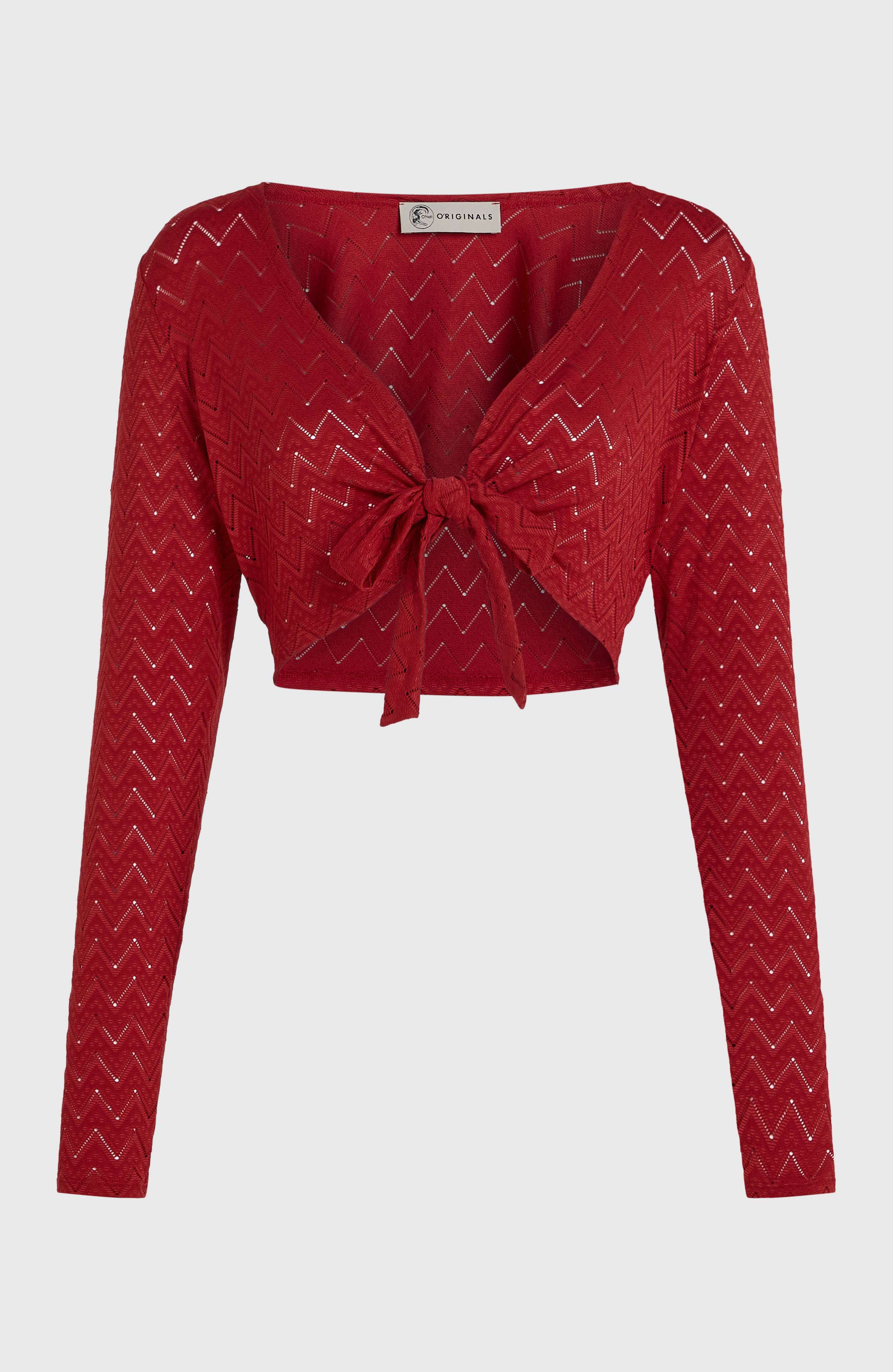 O'Riginals Knotted Long-Sleeve T-Shirt Midnight Poppy