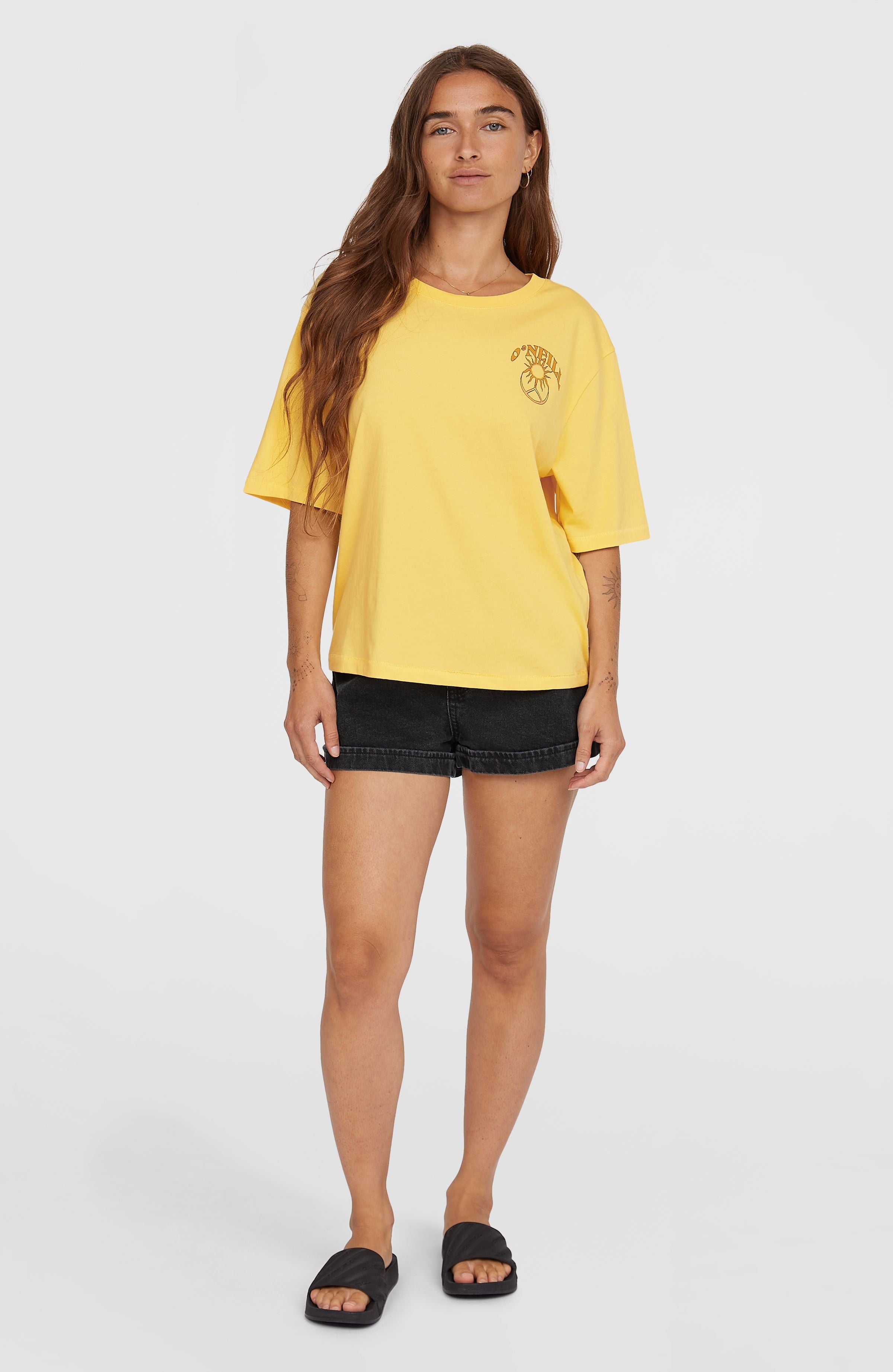 Summer Musthaves Back Print T-Shirt Tender Buttercup