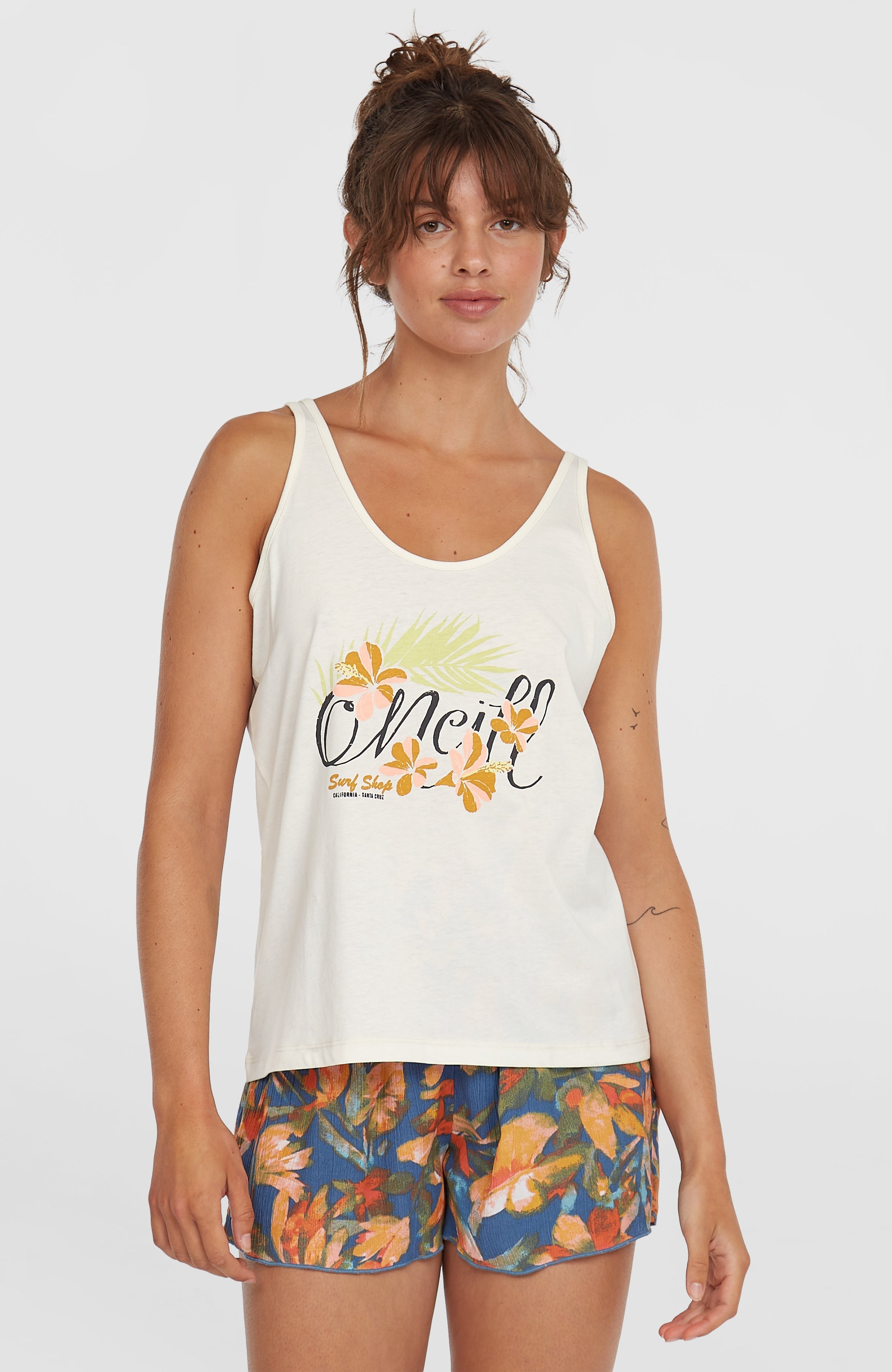 Luana Graphic Tank Top Snow White