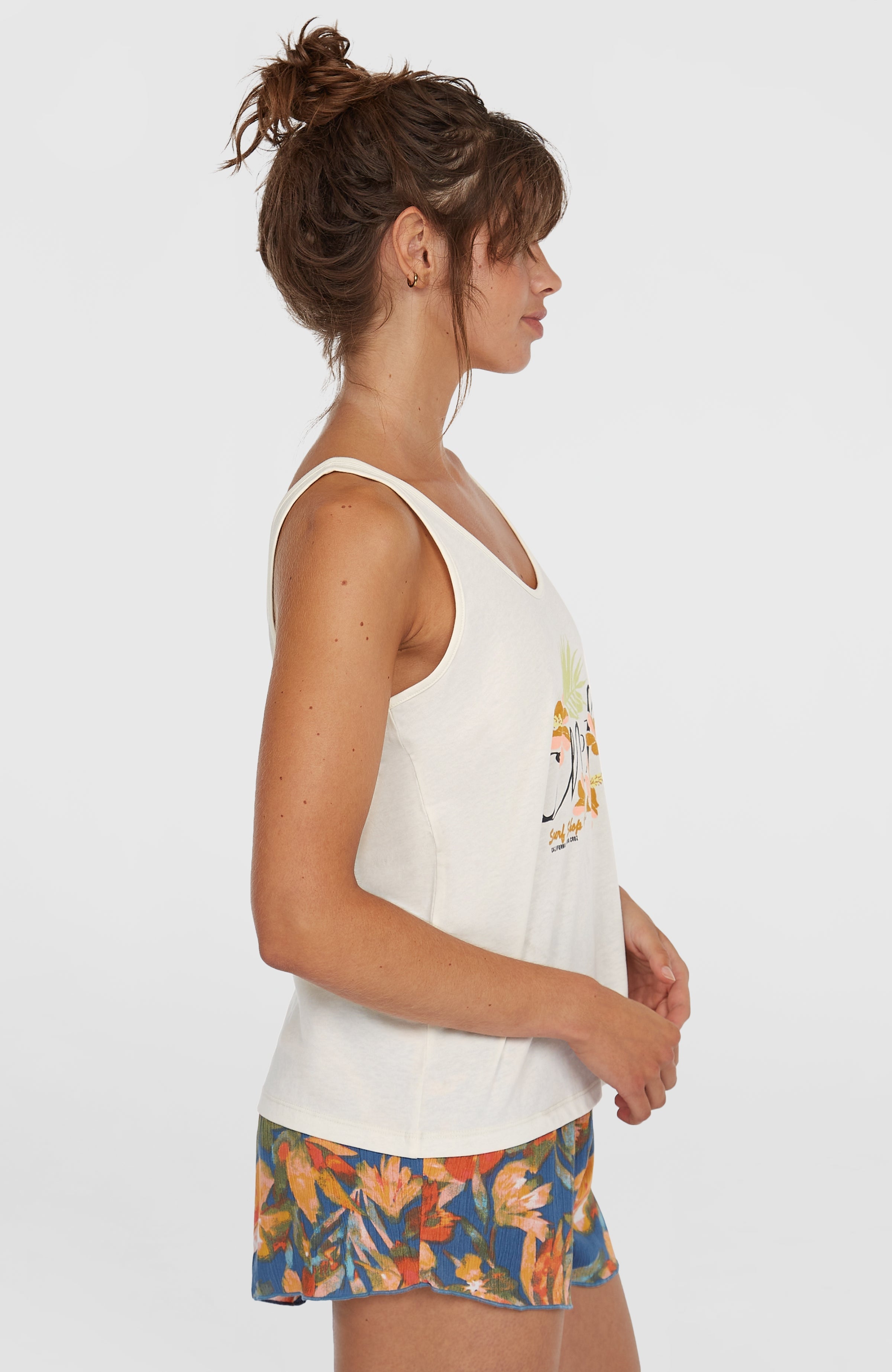 Luana Graphic Tank Top Snow White