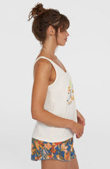 Luana Graphic Tank Top Snow White