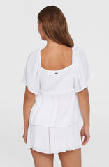 Huges Woven Top Snow White