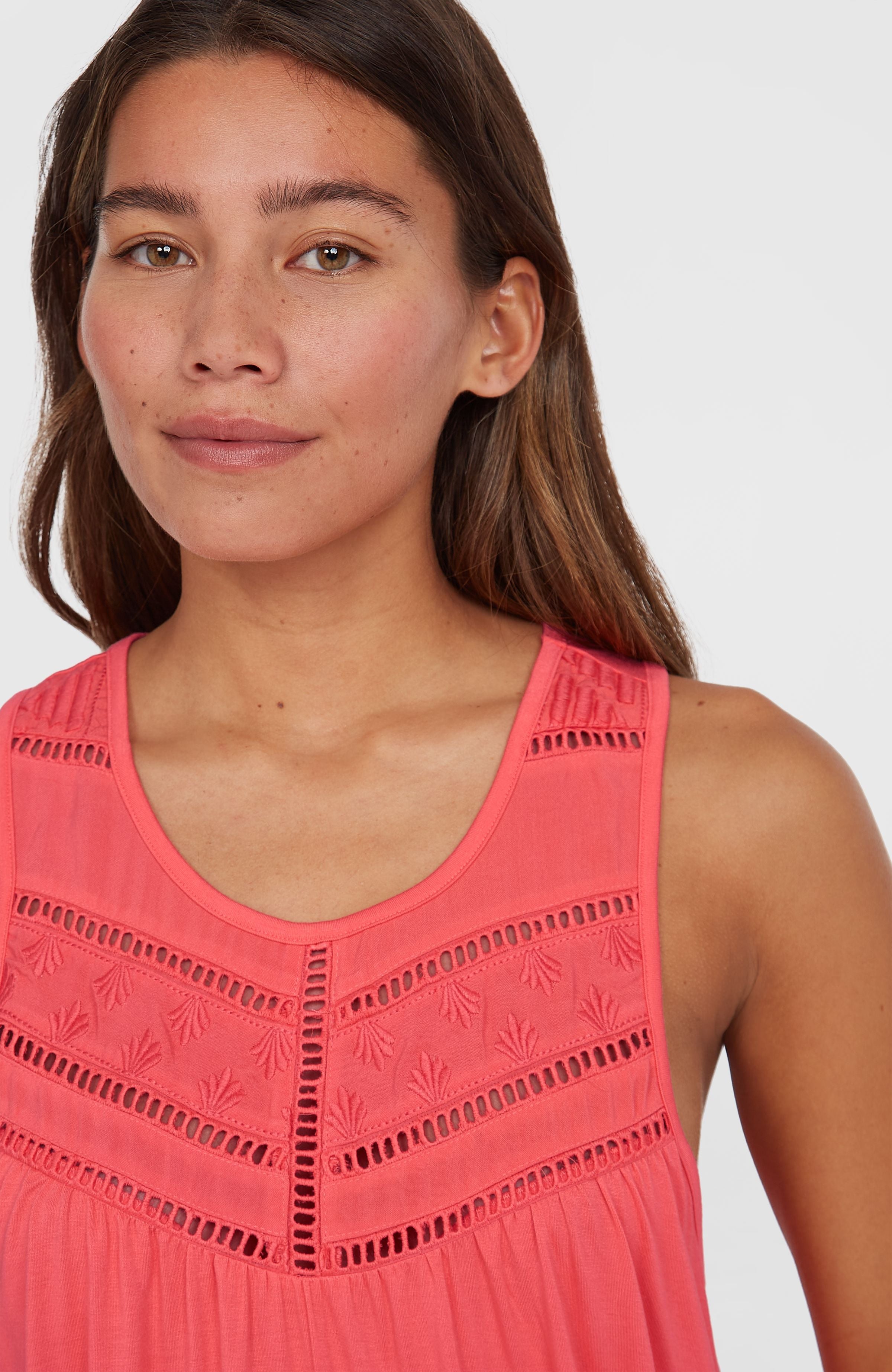 Essentials Tokeena Embroidery Tank Froly