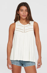 Essentials Tokeena Embroidery Tank Snow White