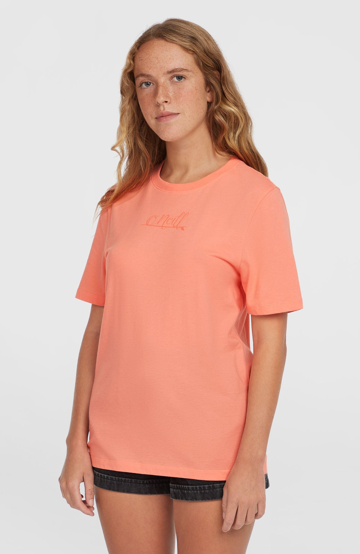 Essentials Script T-Shirt Coral Pink