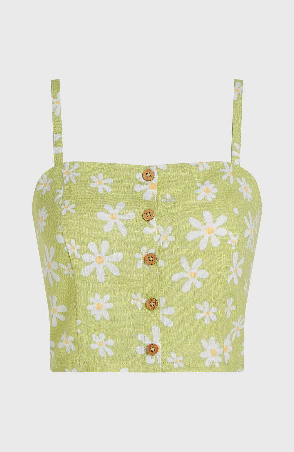 Beach Vintage Cropped Top Green Daisyline