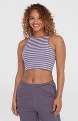 Jess Rib Tanktop Purple Yarn Dye Stripe