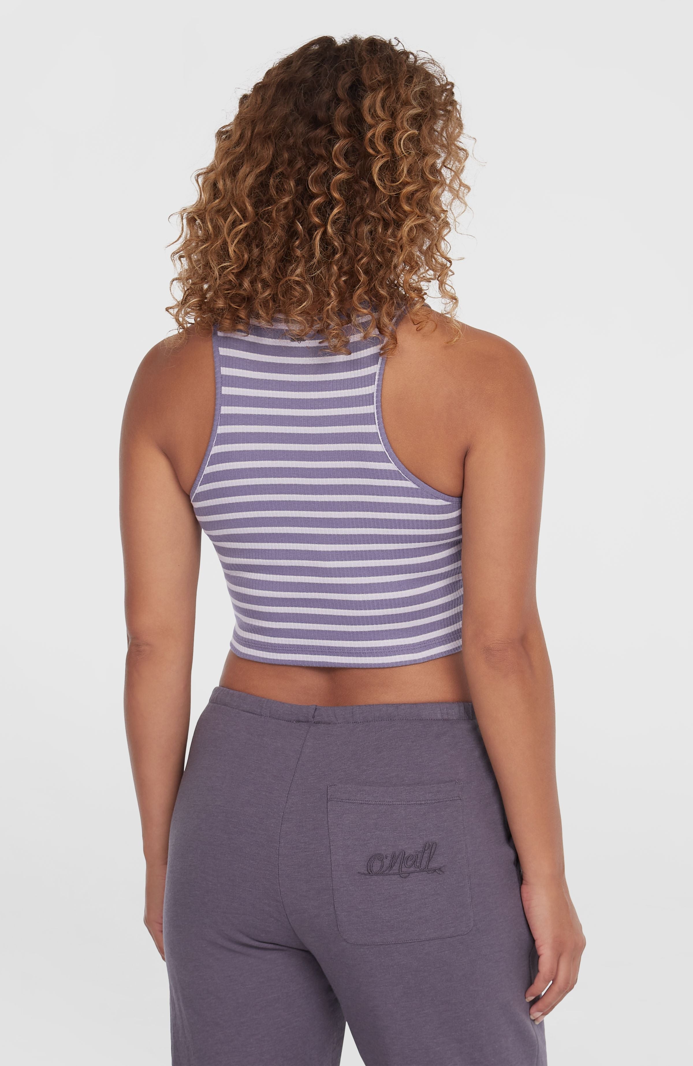 Jess Rib Tanktop Purple Yarn Dye Stripe
