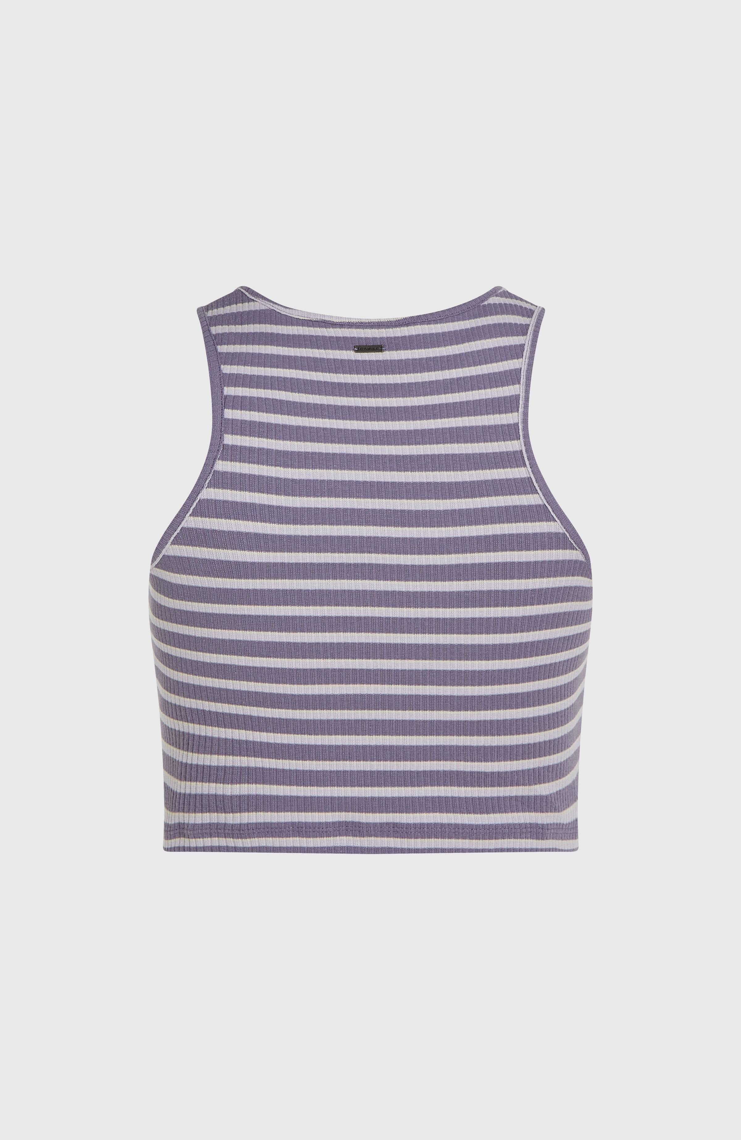 Jess Rib Tanktop Purple Yarn Dye Stripe