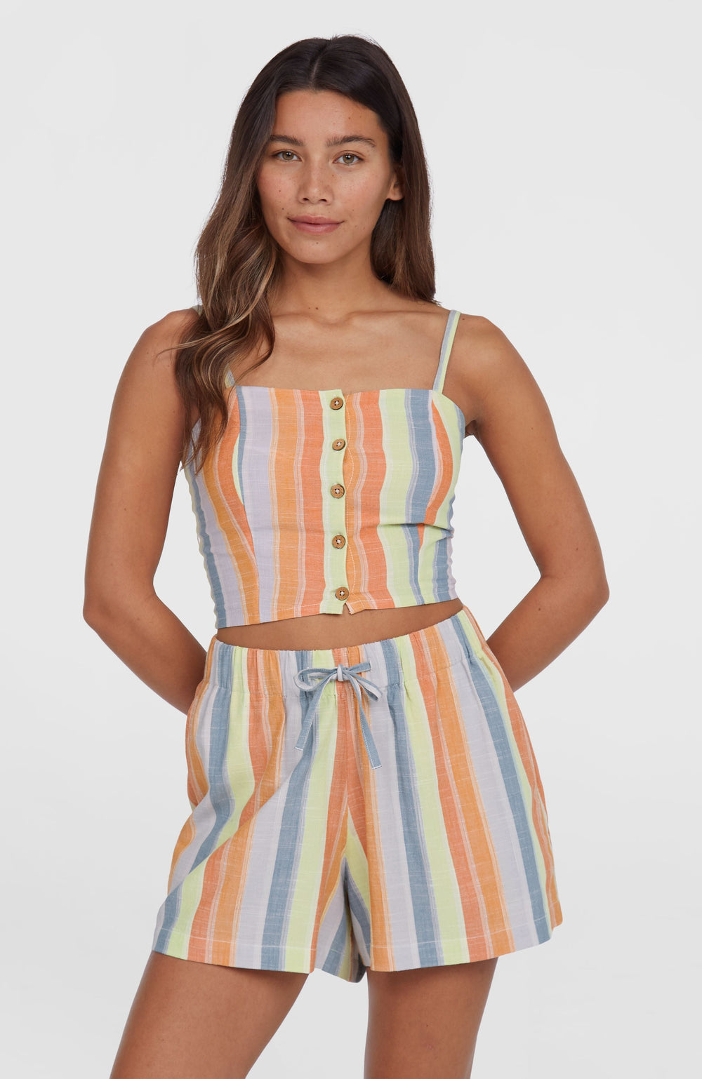 Beach Vintage Cropped Top Vintage Stripe