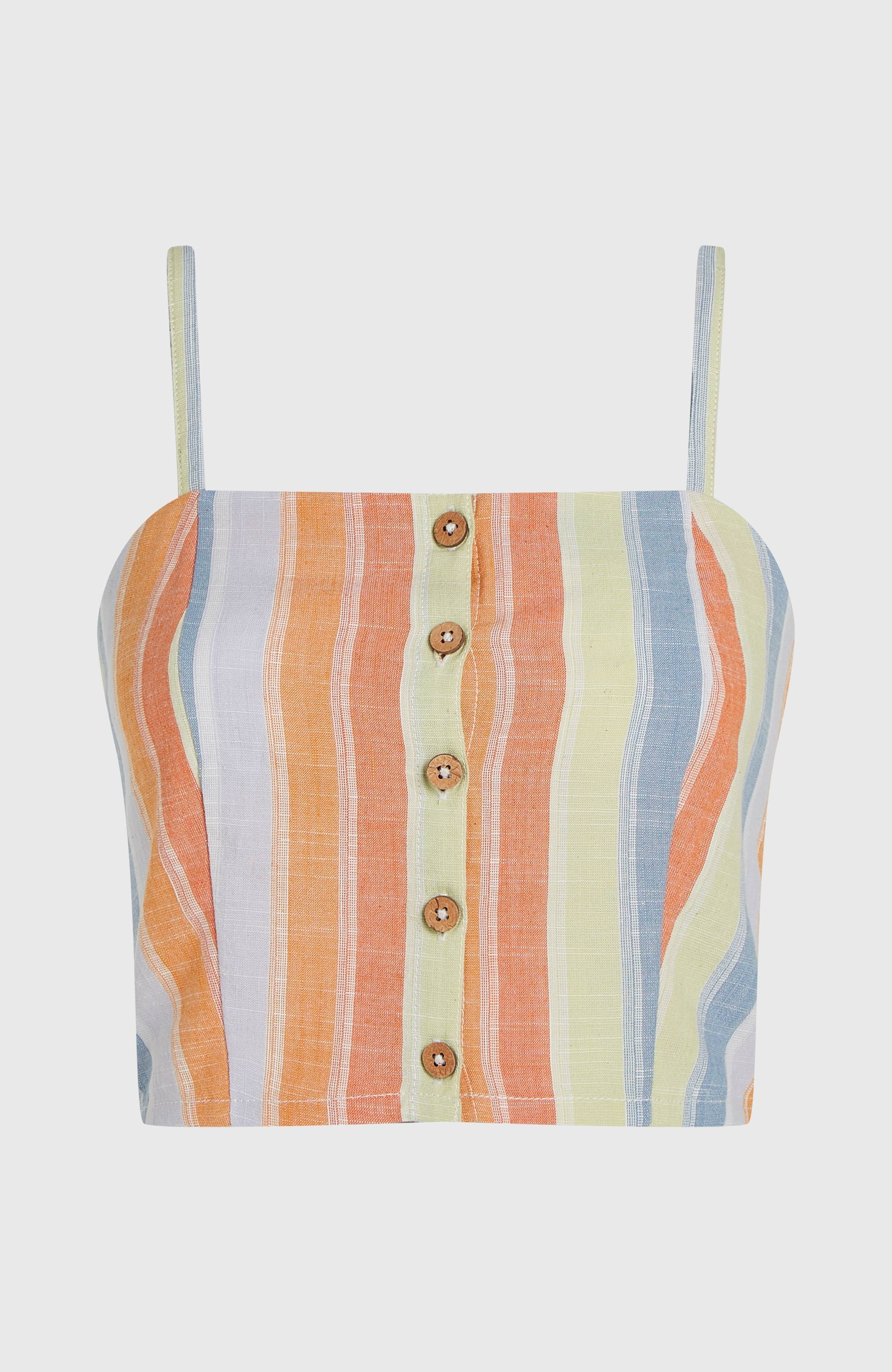 Beach Vintage Cropped Top Vintage Stripe