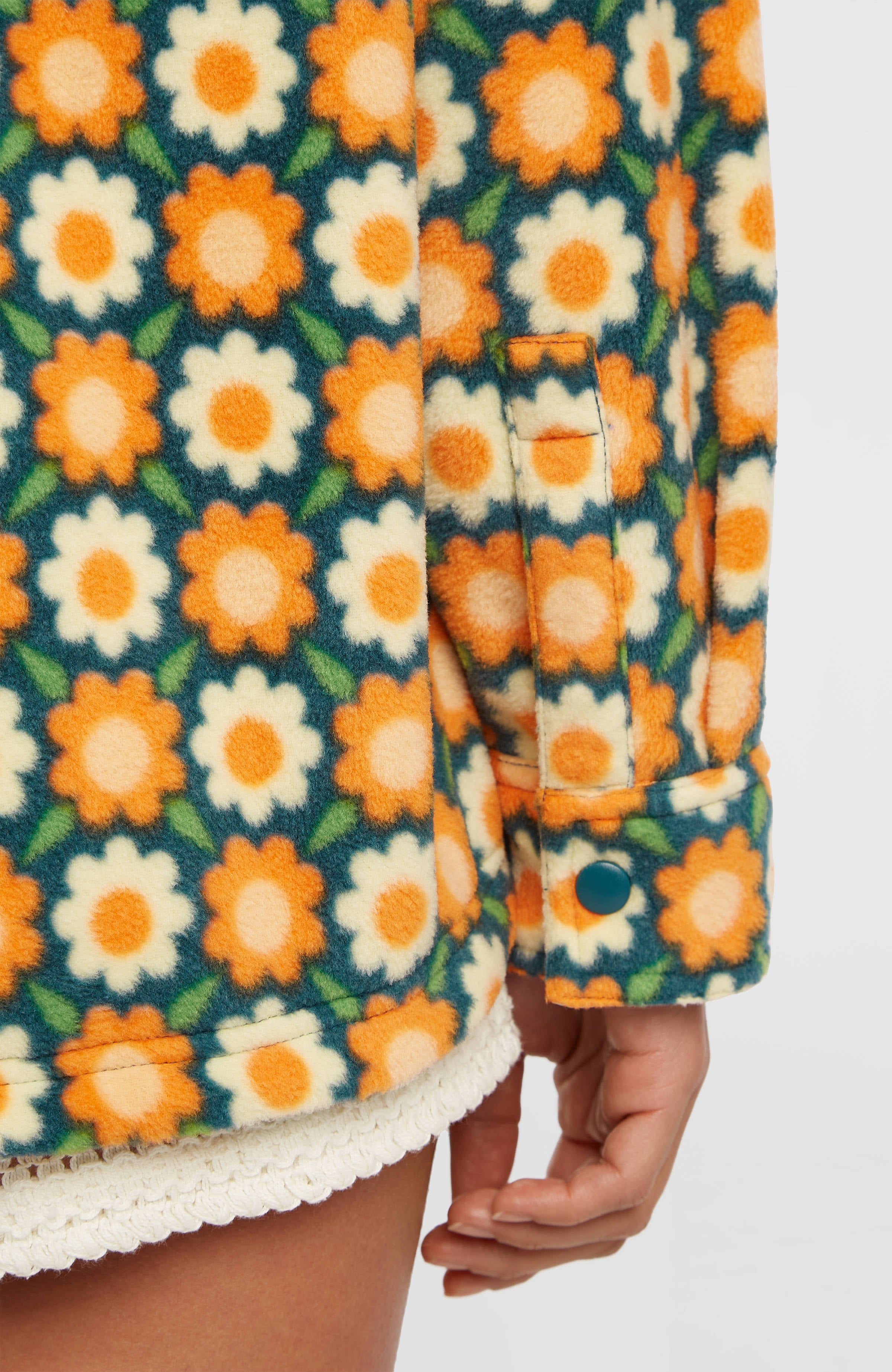 O'Riginals Superfleece Shirt Green Retro Flower