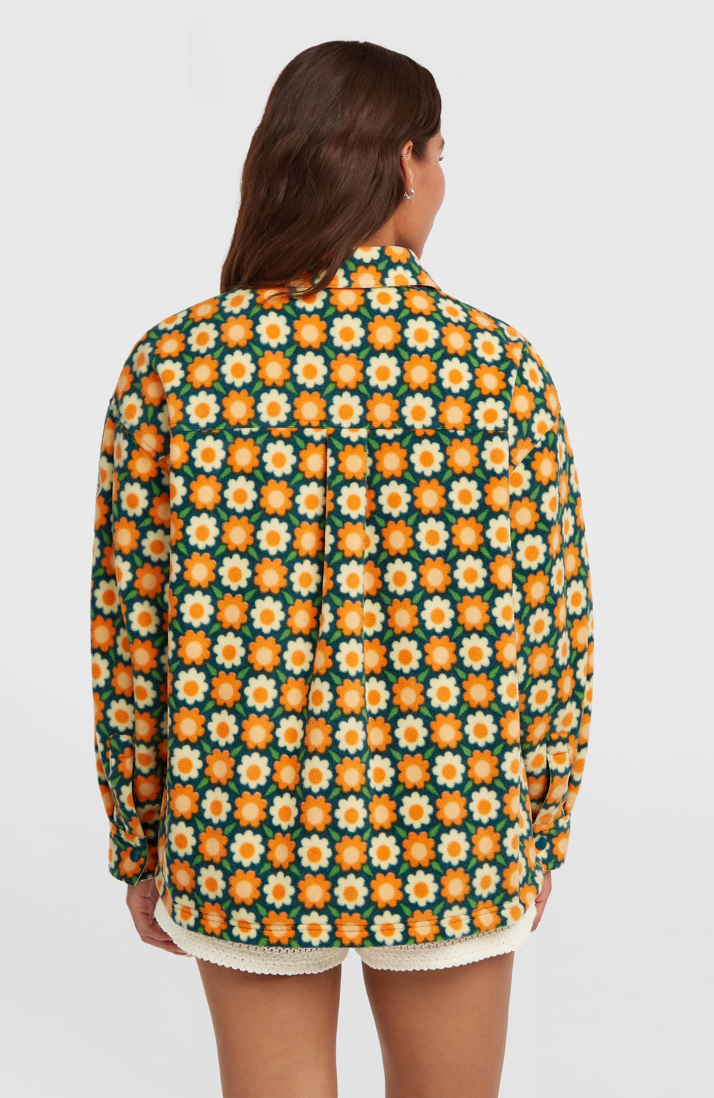 O'Riginals Superfleece Shirt Green Retro Flower