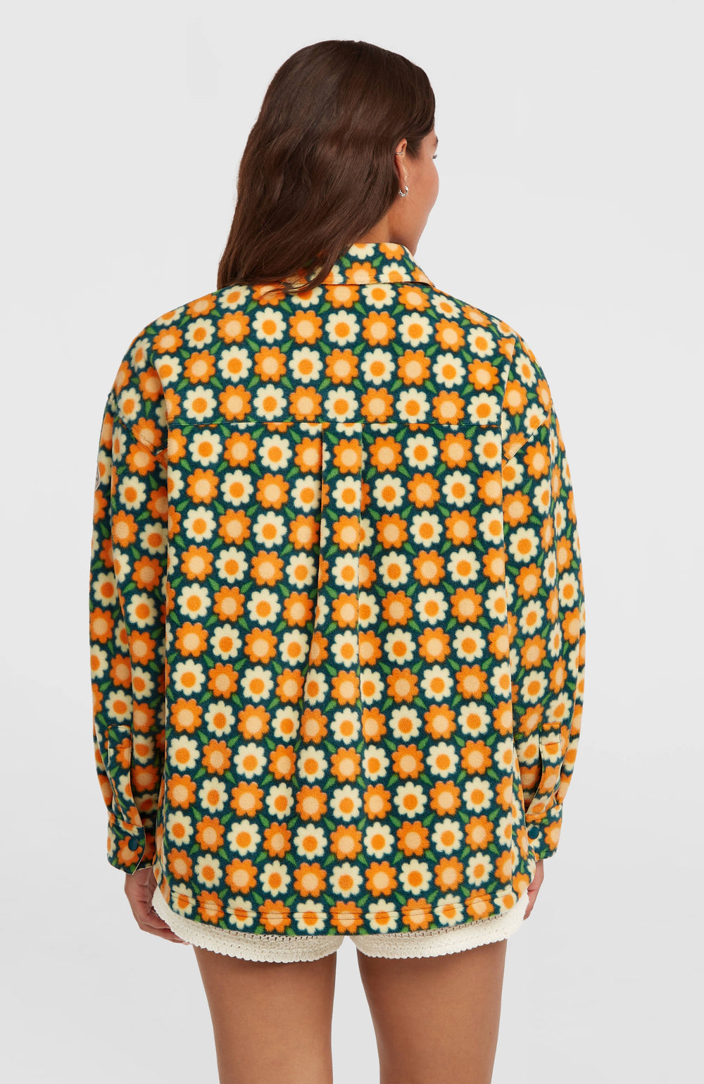 O'Riginals Superfleece Shirt Green Retro Flower