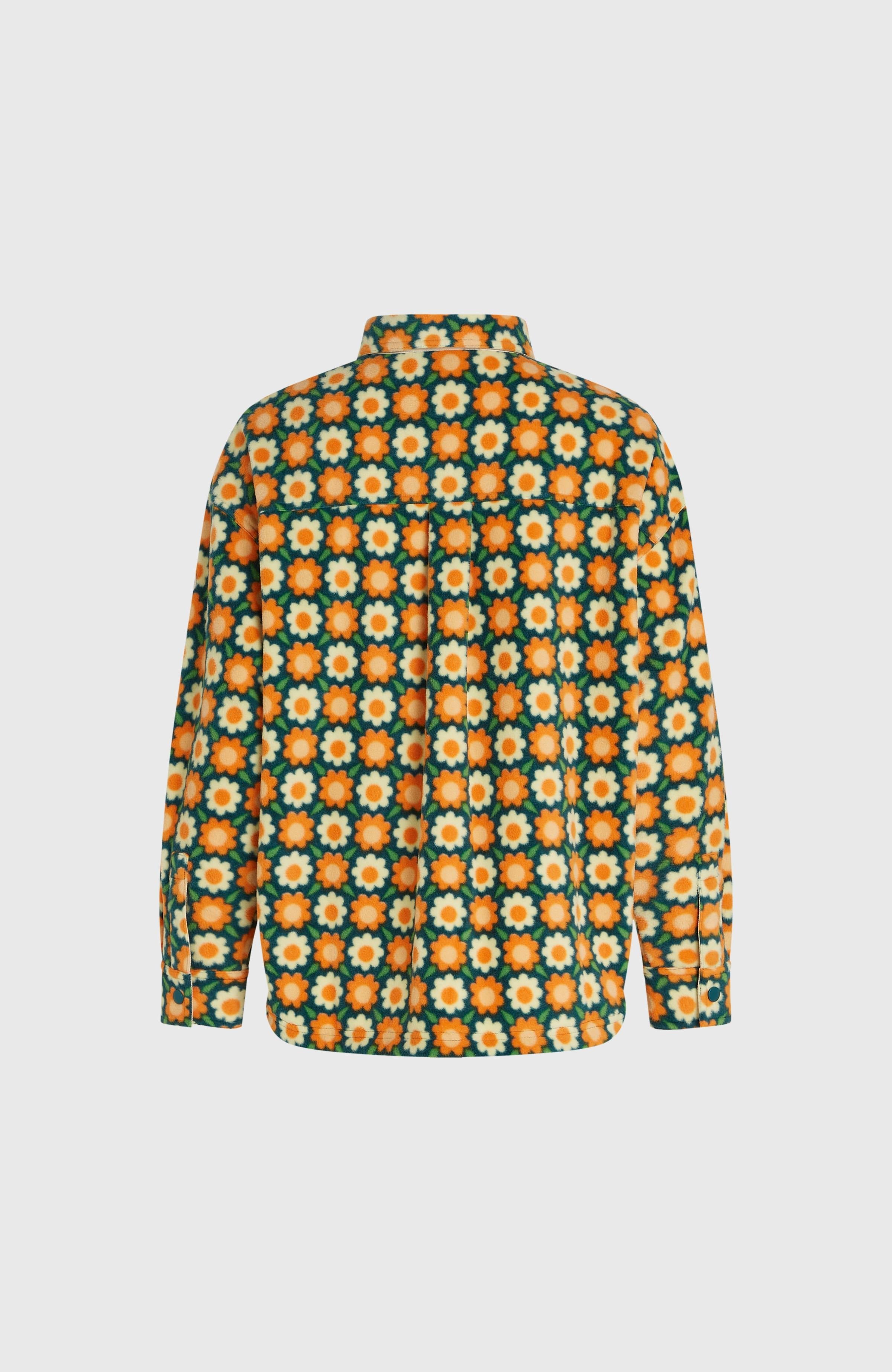 O'Riginals Superfleece Shirt Green Retro Flower