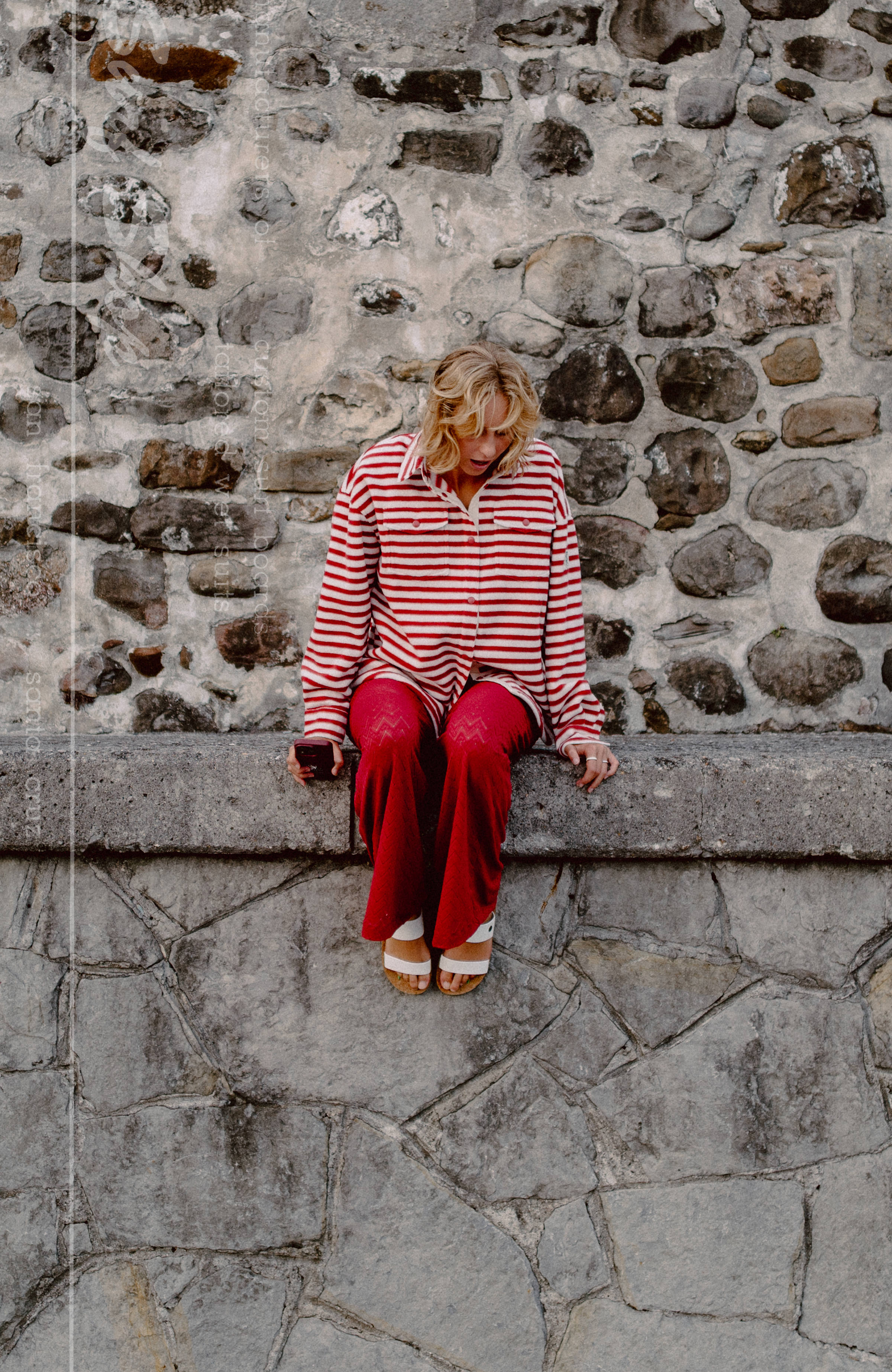 O'Riginals Superfleece Shirt White/Red Originals Stripe