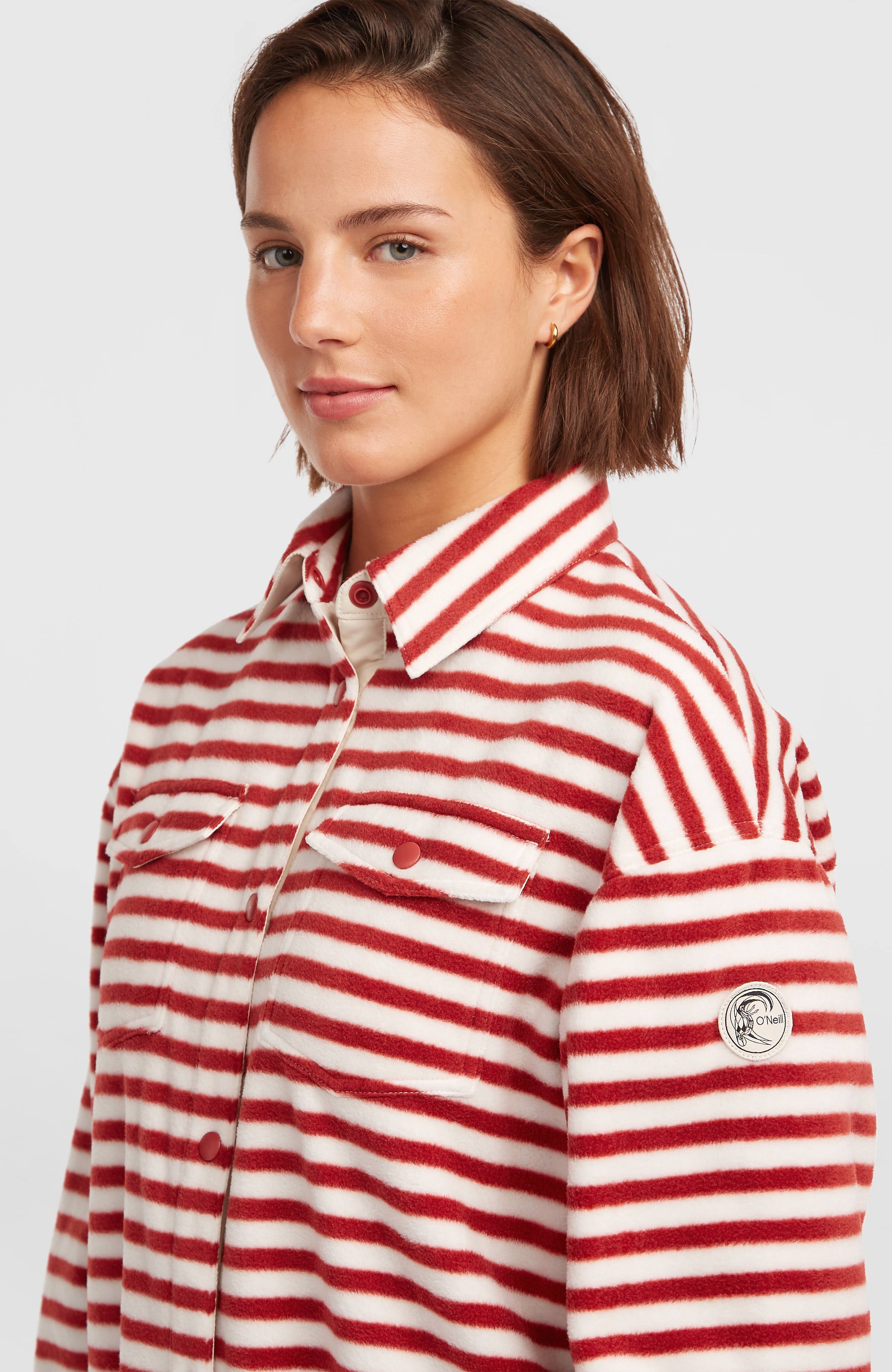 O'Riginals Superfleece Shirt White/Red Originals Stripe