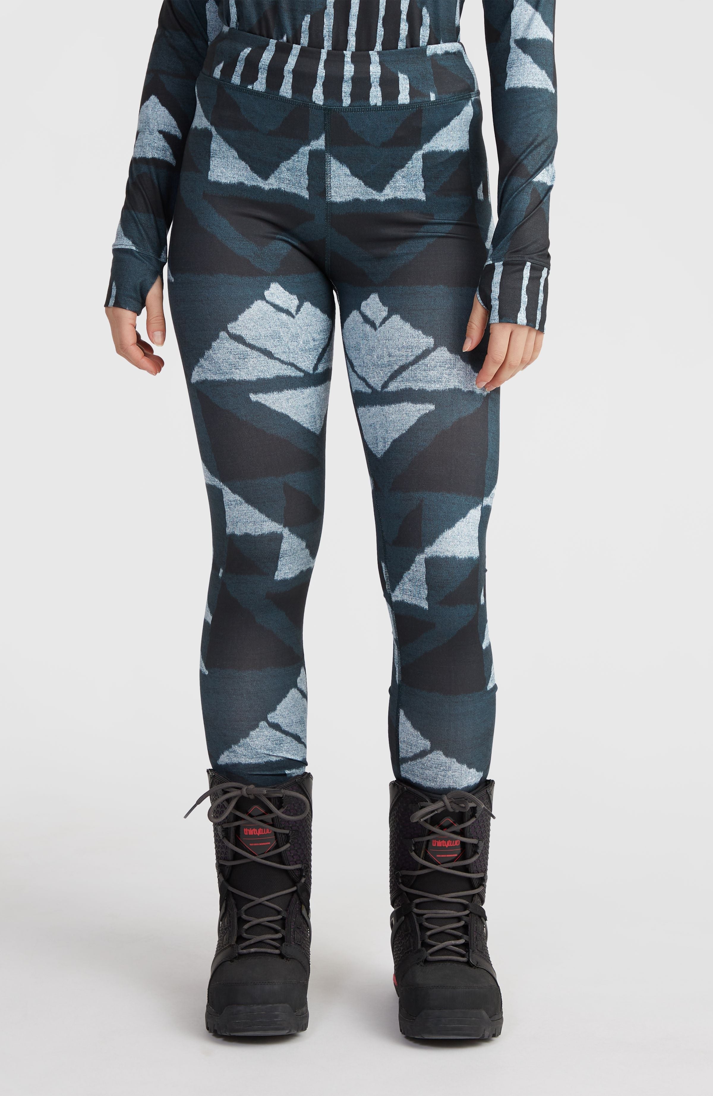 Baselayer Bottoms Blue Triangle Ikat