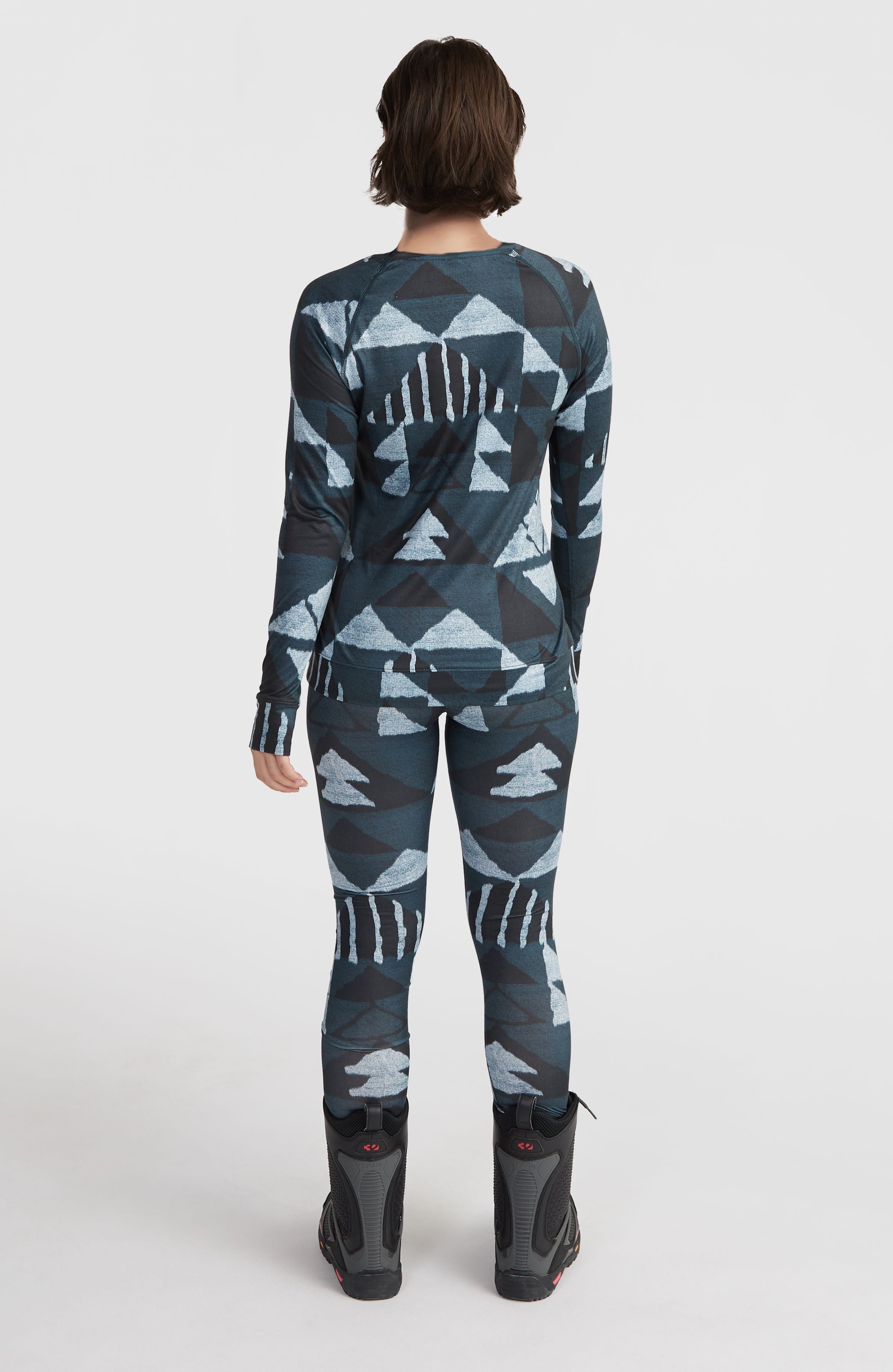 Baselayer Bottoms Blue Triangle Ikat