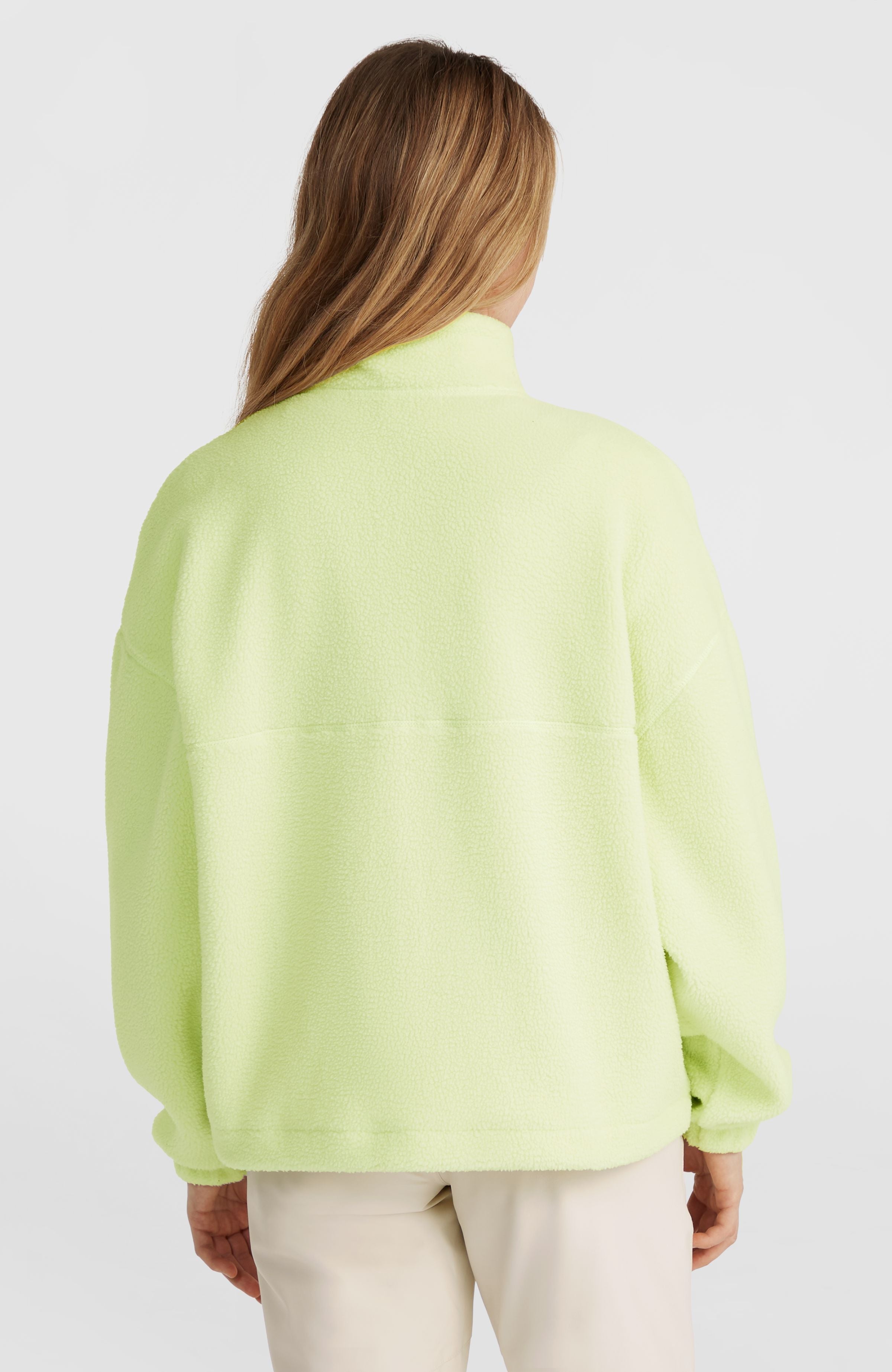 High-Pile Full-Zip Fleece Lime Wash