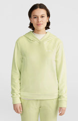 Velour Hoodie Fleece Lime Wash