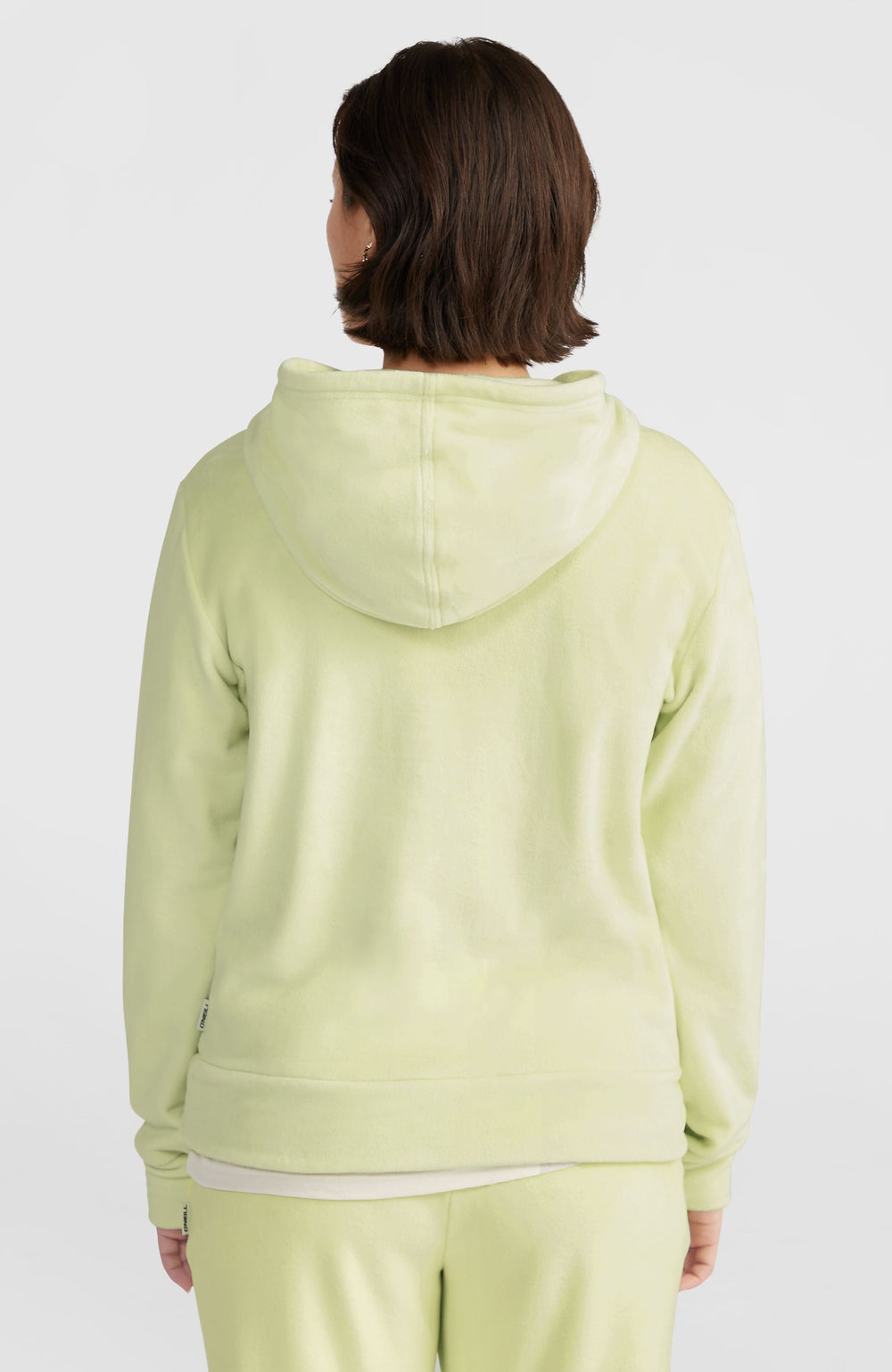 Velour Hoodie Fleece Lime Wash