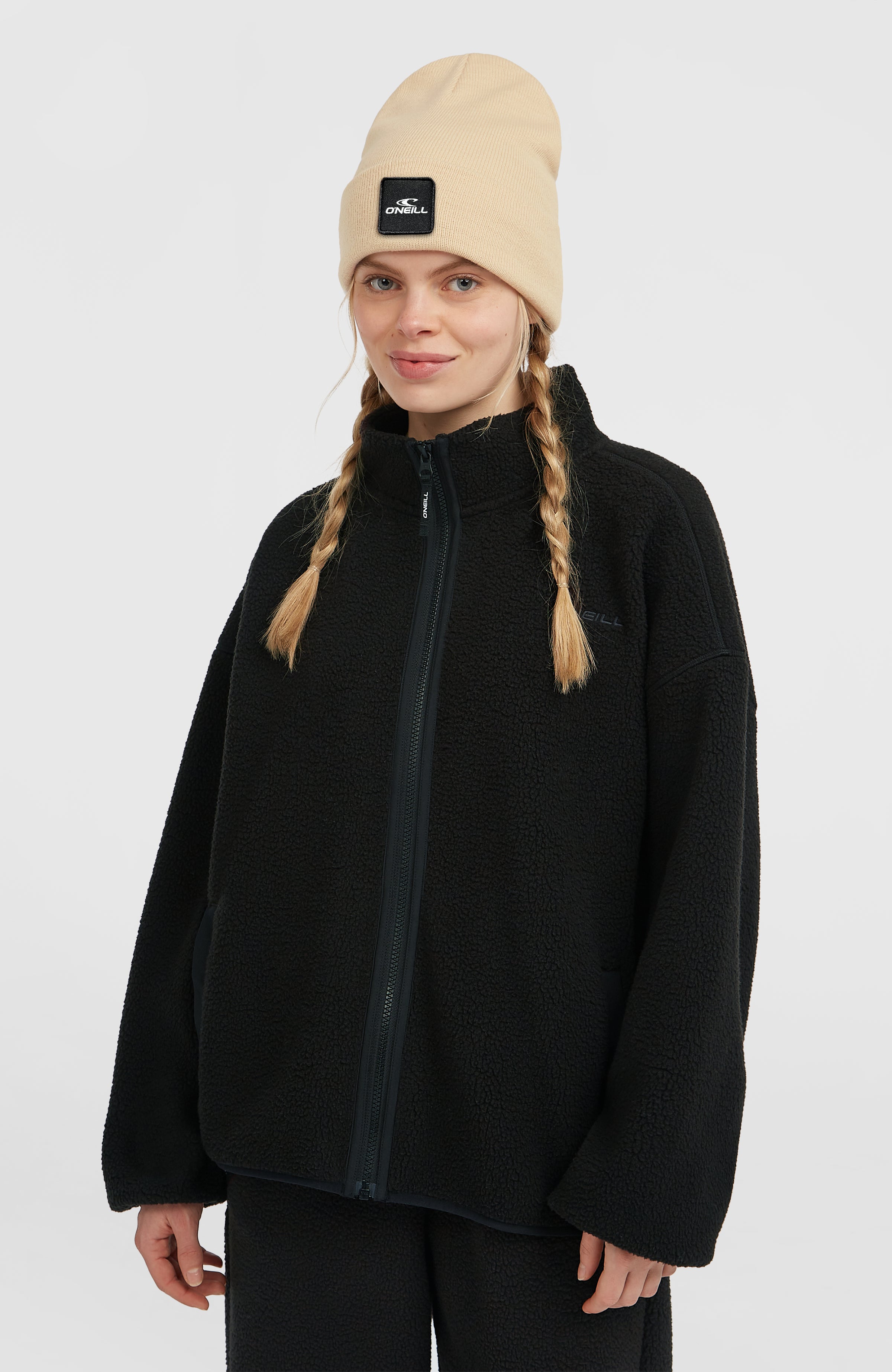 Must-Have High-Pile Full-Zip Fleece Black Out