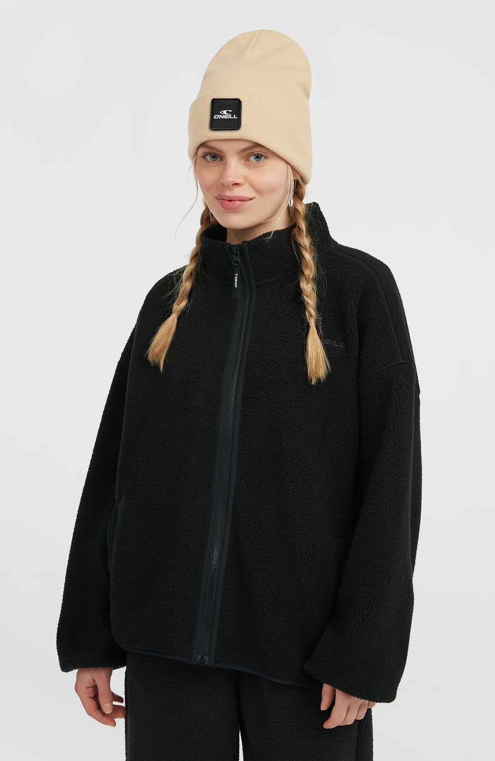 Must-Have High-Pile Full-Zip Fleece Black Out