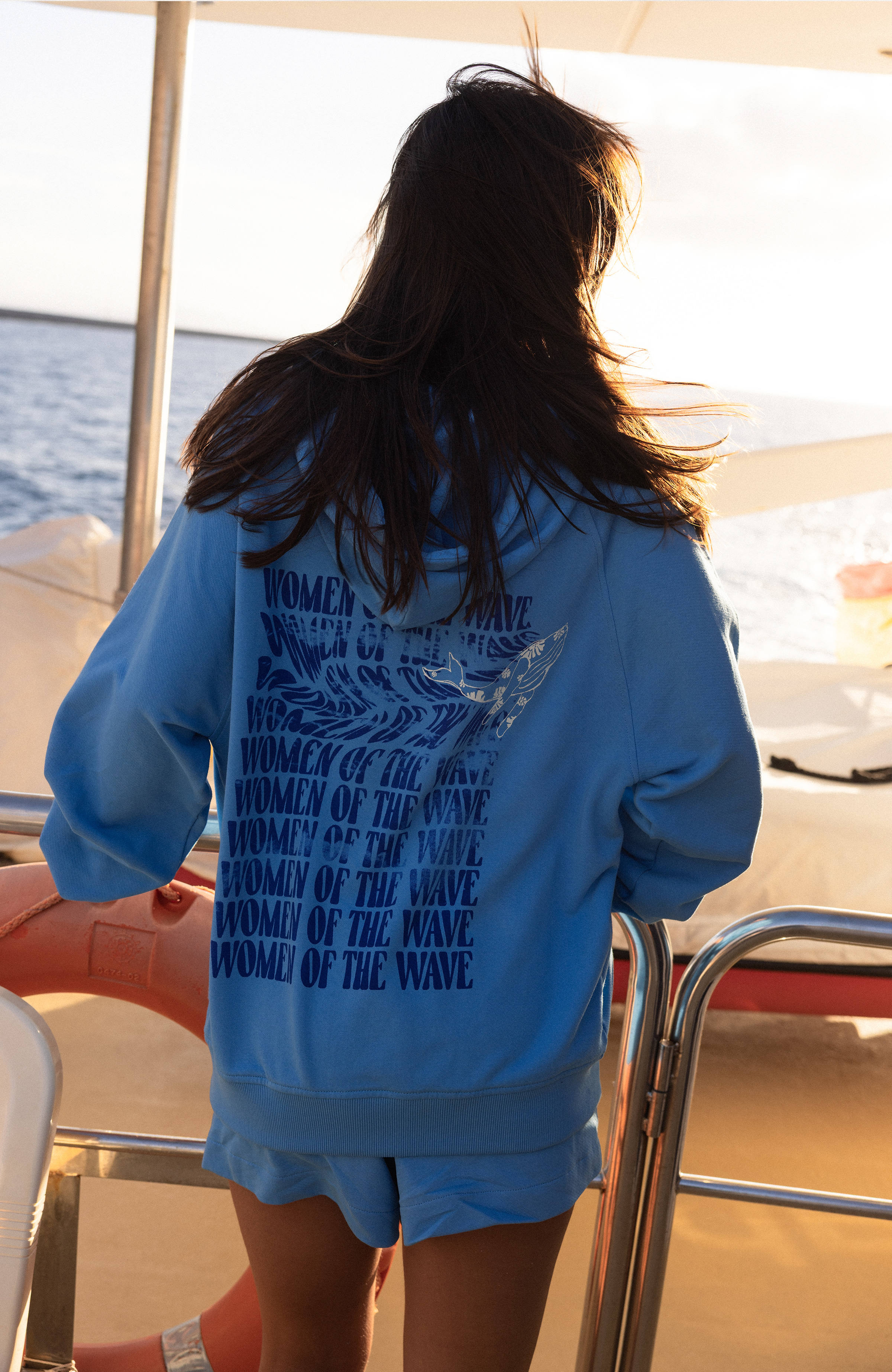 Women Of The Wave Hoodie Blue Booth