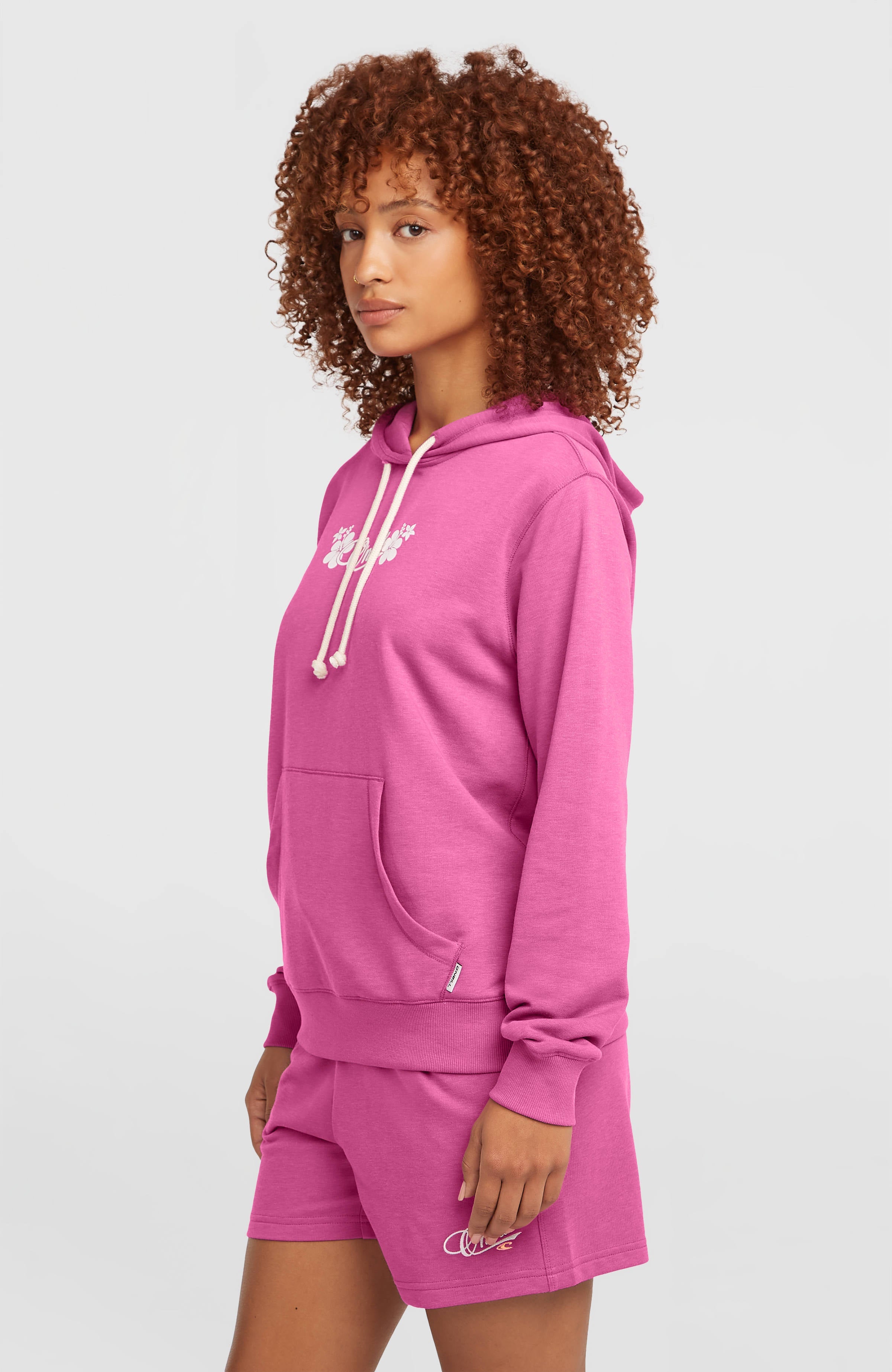 Essentials Script Hoodie Electric Fuschia