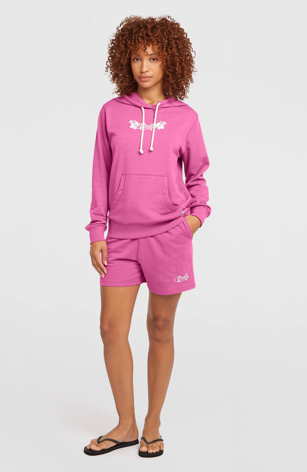 Essentials Script Hoodie Electric Fuschia